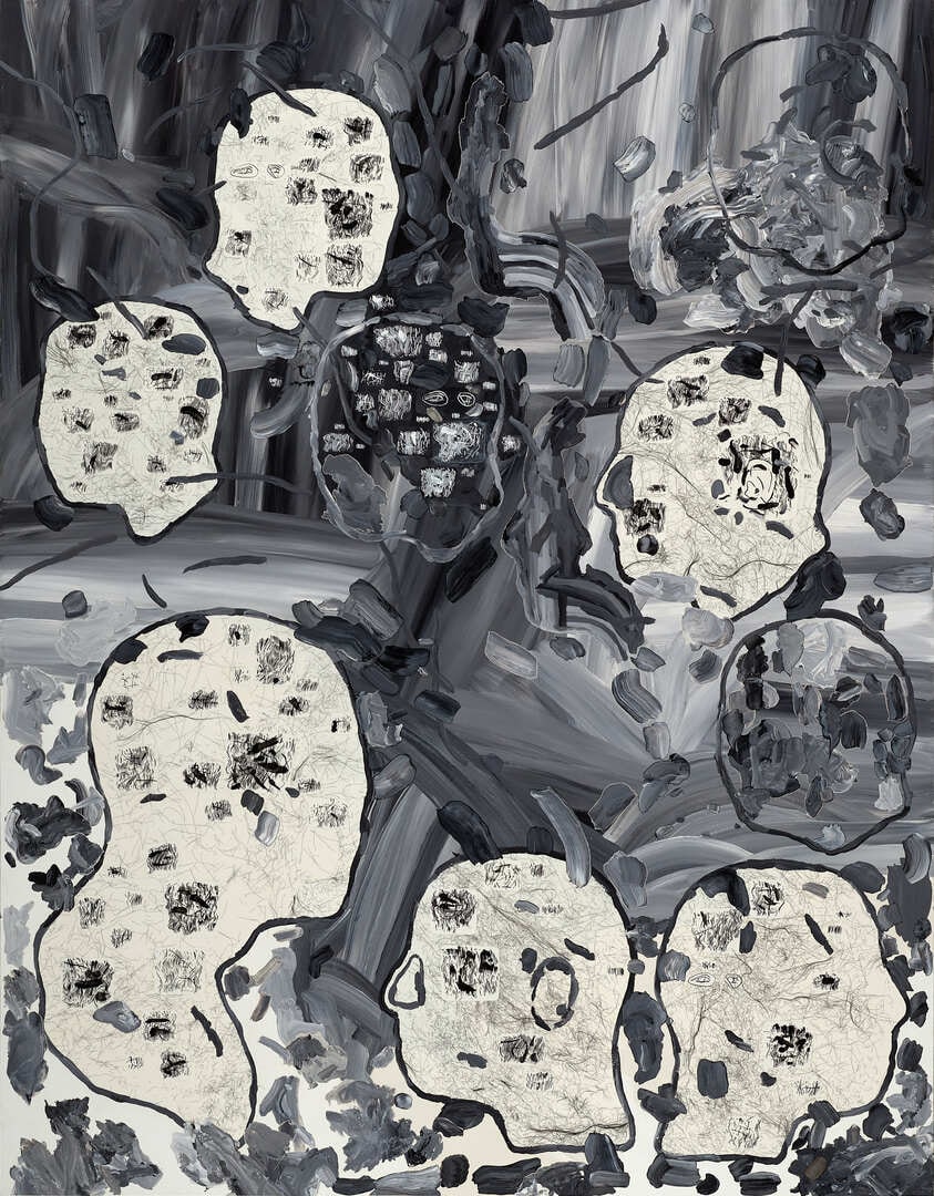 Untitled (With Abstract Paintings) #7