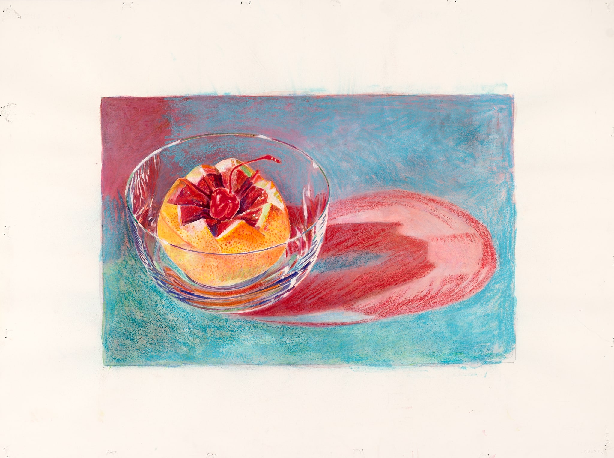 Untitled/sans titre (cut citrus and cherry in glass)
