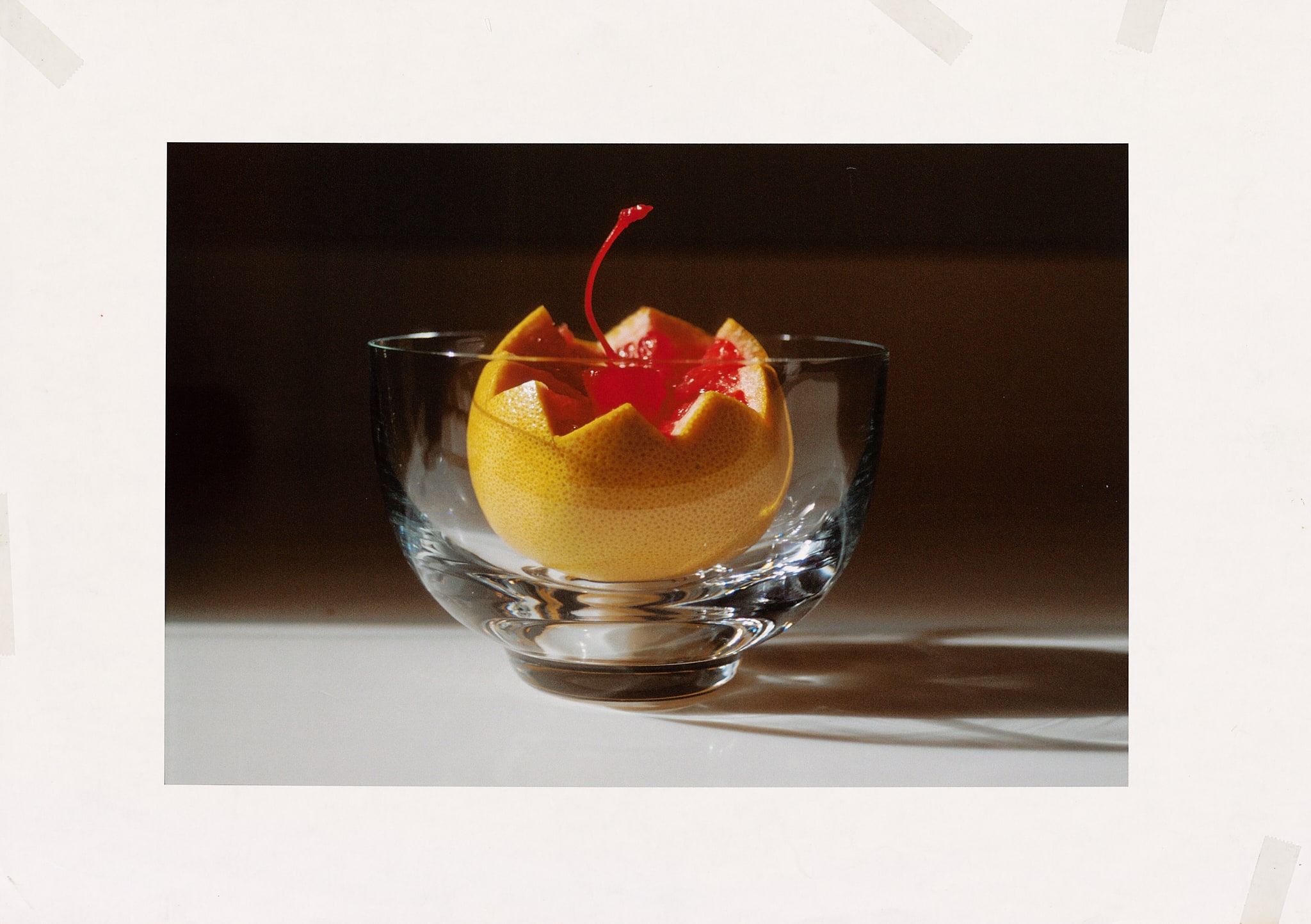 Untitled/sans titre (cut citrus and cherry in glass)