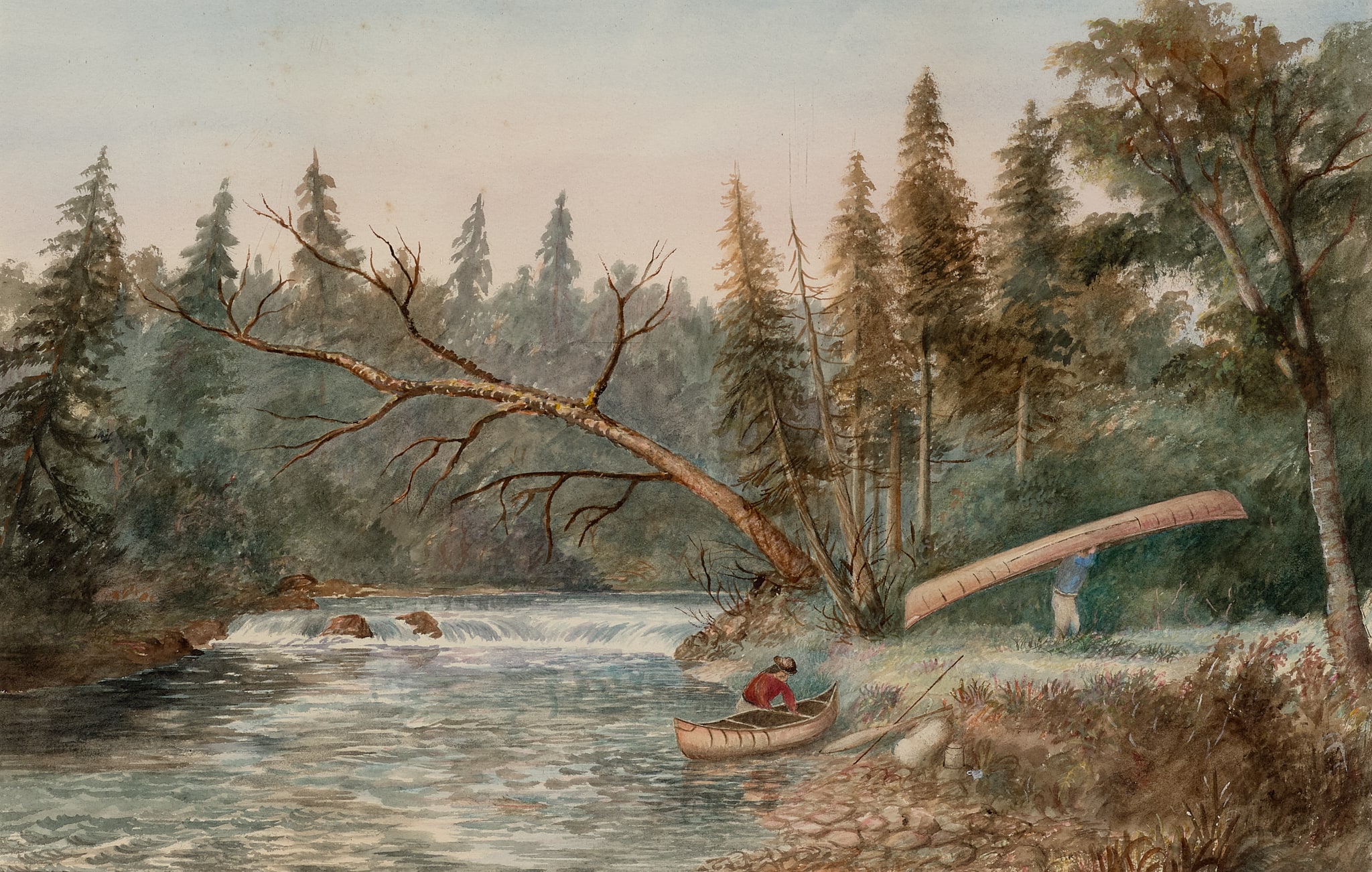 View on Green River, Madawaska NB Near the Lake on West Branch