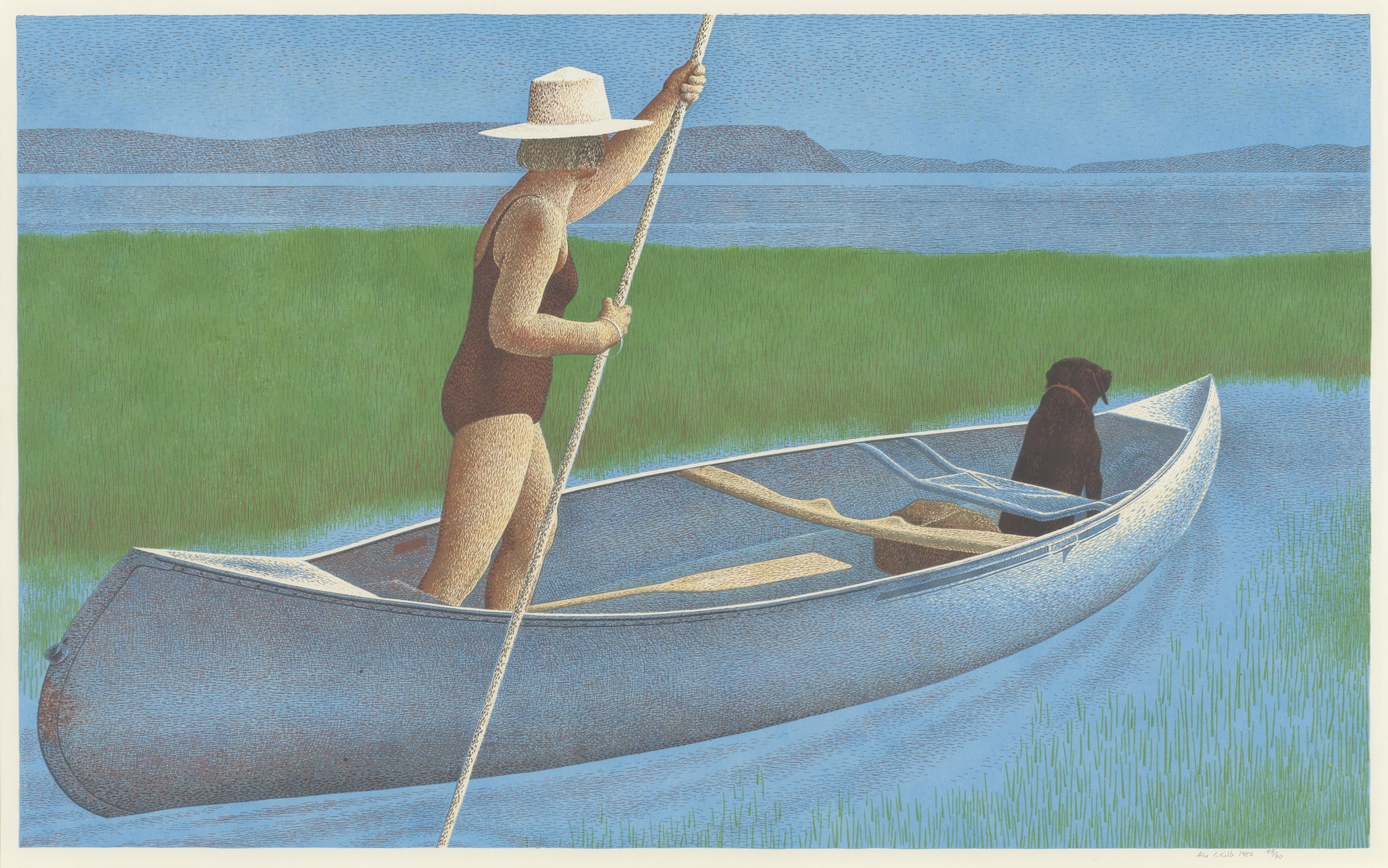 Woman, Dog and Canoe