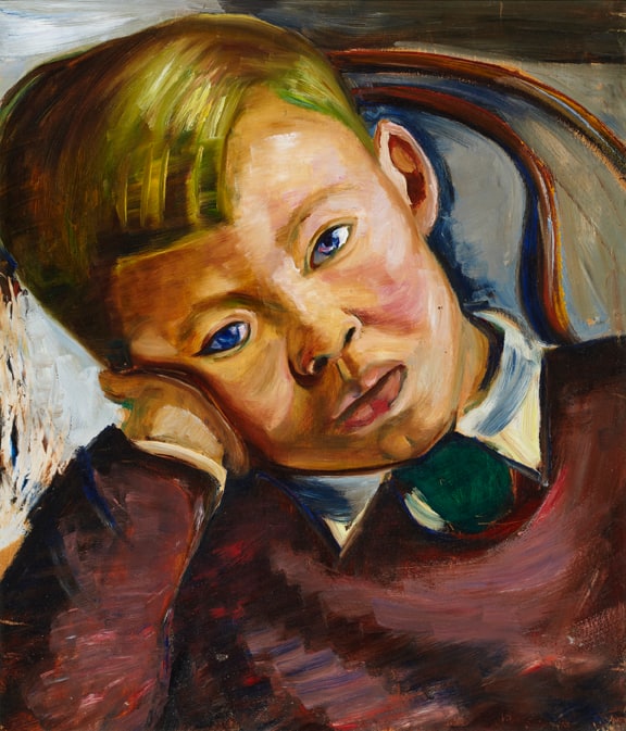 Still Life; Portrait of a Young Boy