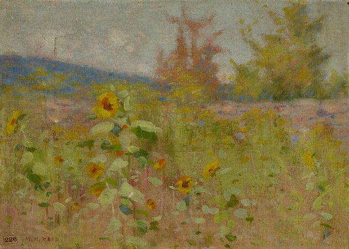 Sunflowers and Goldenrod