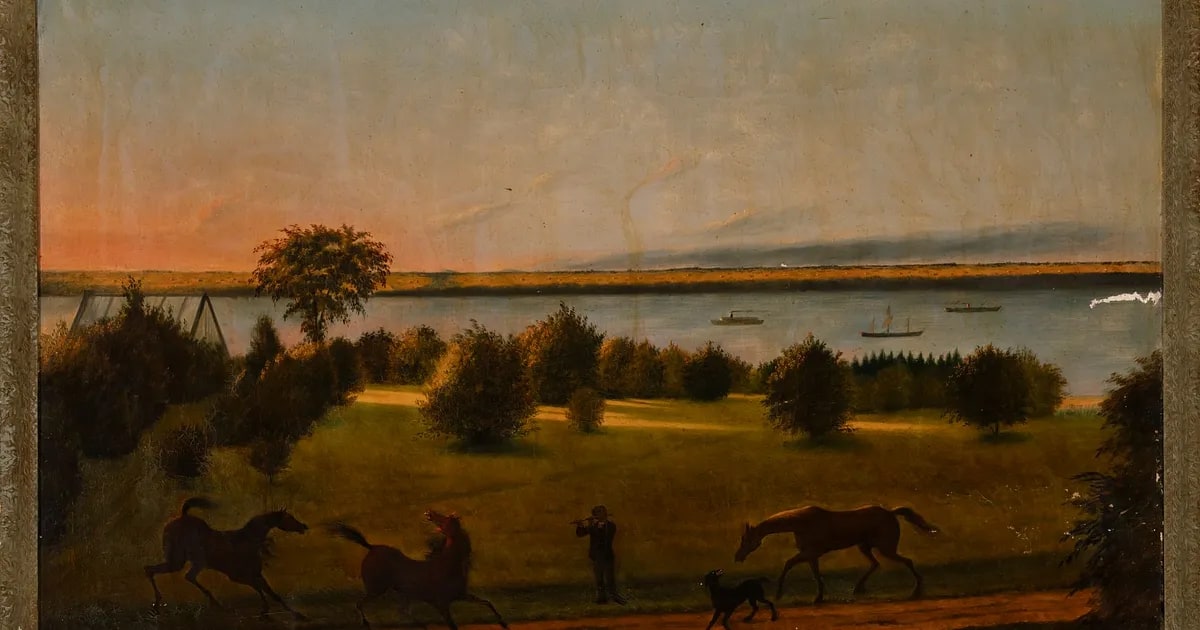 Le Flûtiste dans un paysage de Neuville