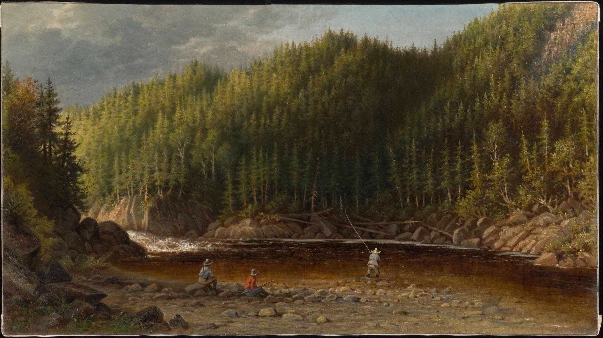 Fosse à saumons sur la rivière Godbout