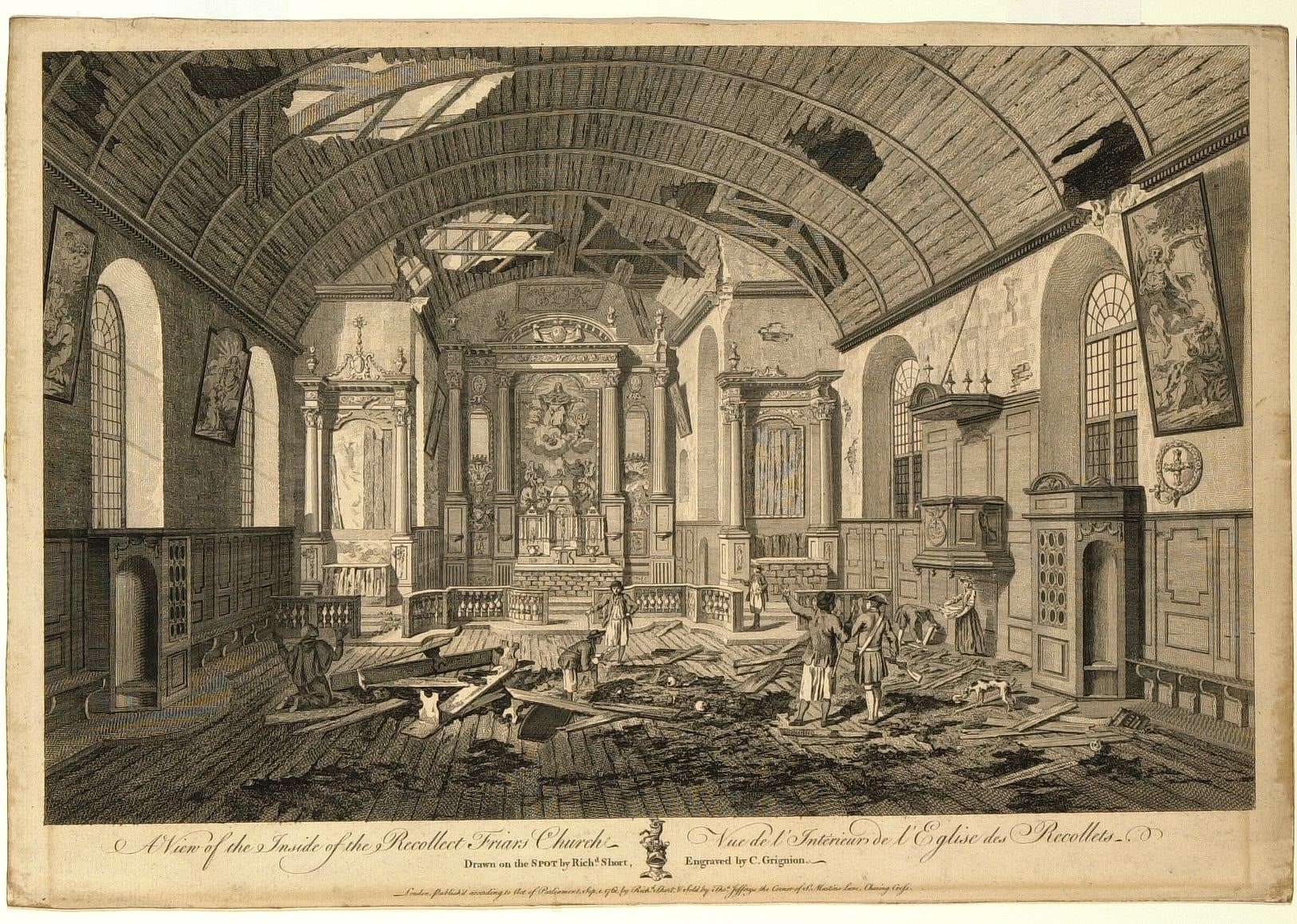 Vue de l'intérieur de l'église des Récollets