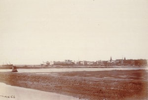 Dredging machines in Suez Canal, Egypt