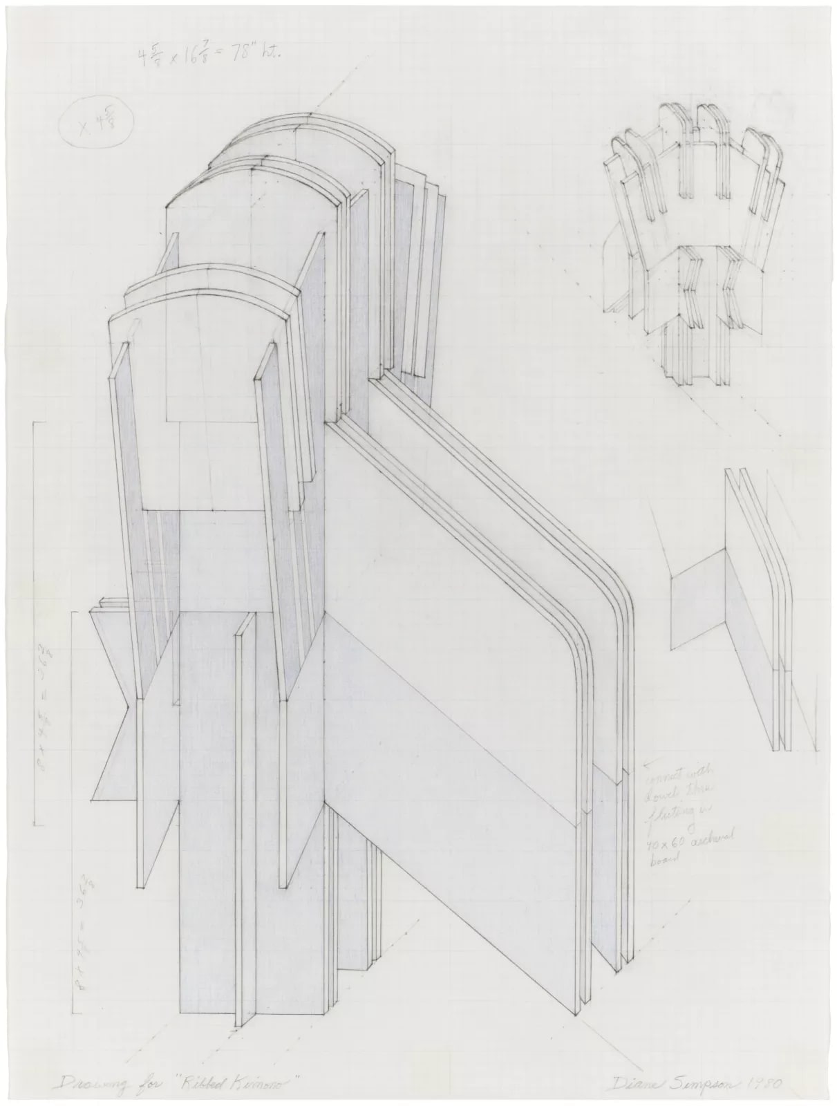 Drawing for Ribbed Kimono