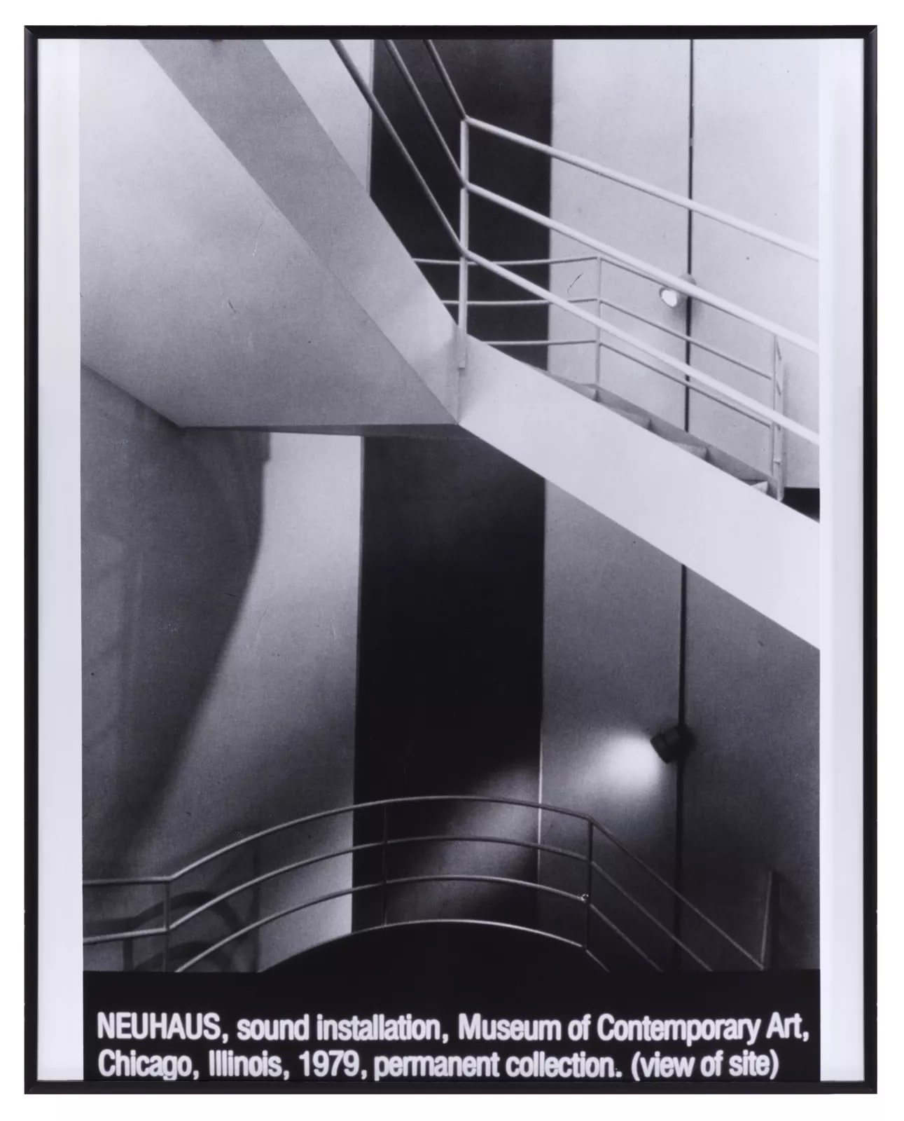 Neuhaus, Sound Installation, Museum of Contemporary Art, Chicago, Illinois, 1979, Permananet Collection.(View of Site)