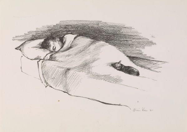 Sleeping Child with Cat