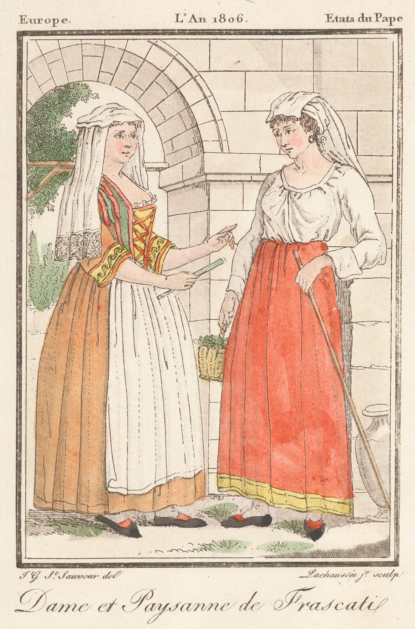 Dame et Paysanne de Frascati, from Voyages Pittoresques dans les Quatre Parties du Monde