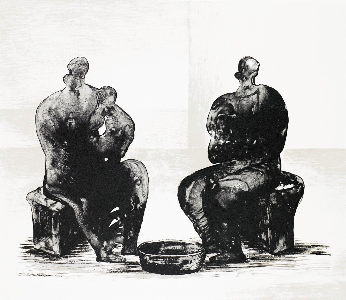Two Women Bathing Child