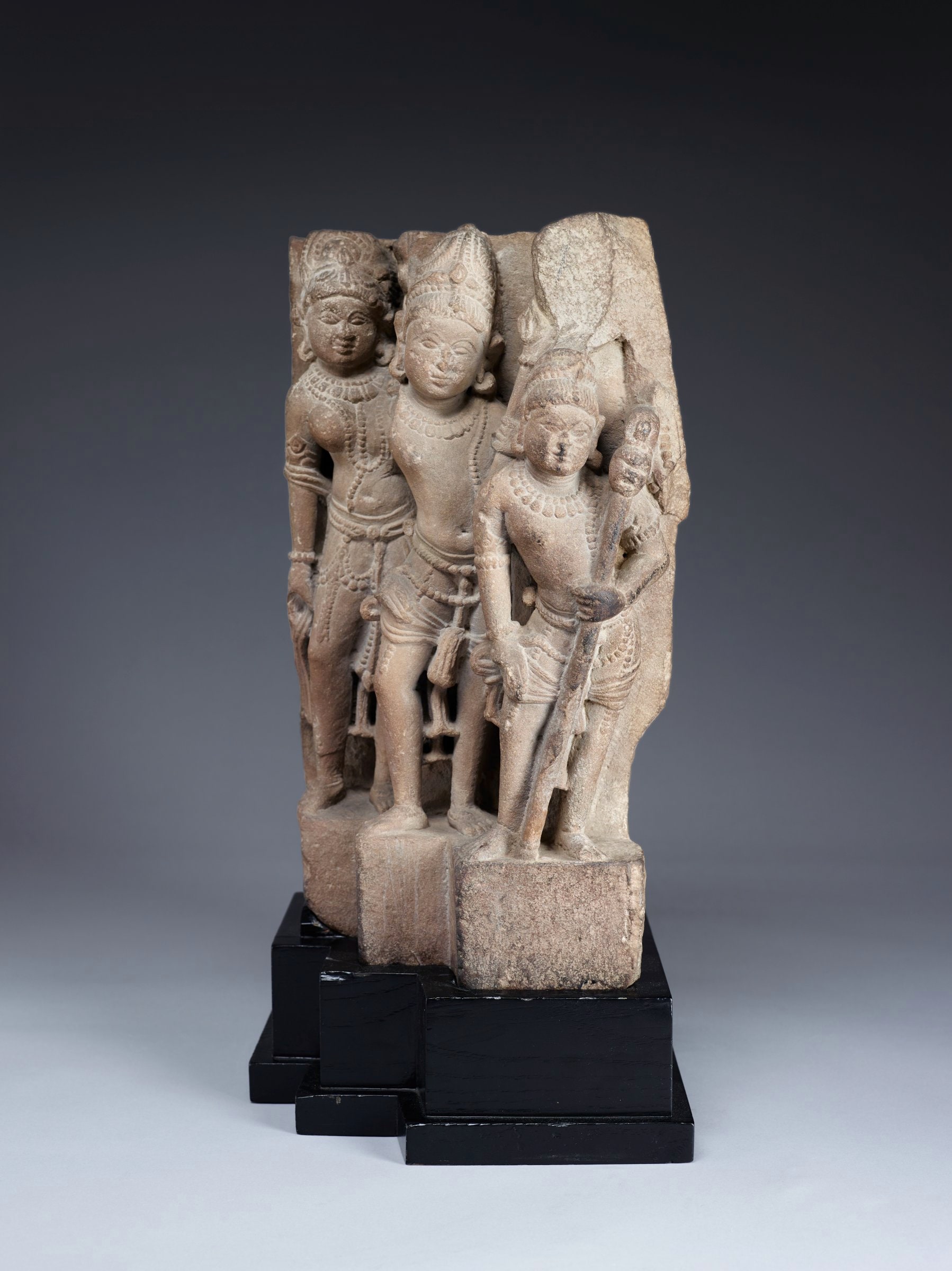 Divine Family Revered by Hindus Goddess Parvati, God Shiva, the Purifier, and their Son Skanda, the Protector