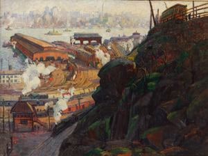 View of Manhattan from the Terminal Yards, Weehawken, New Jersey