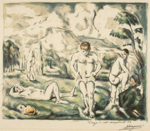Les baigneurs, grande planche (The Bathers, large plate)