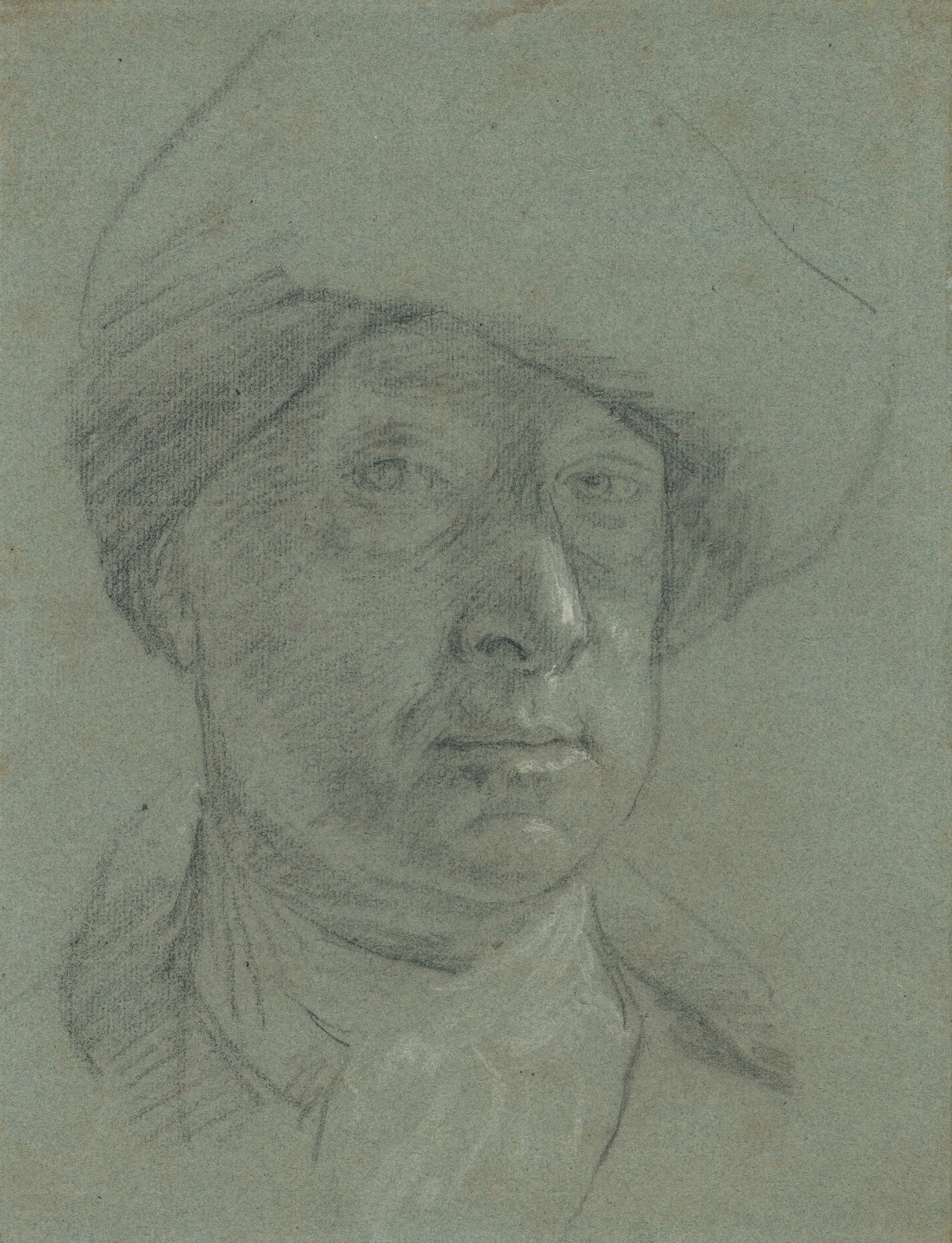 Self-Portrait Wearing a Cloth Hat