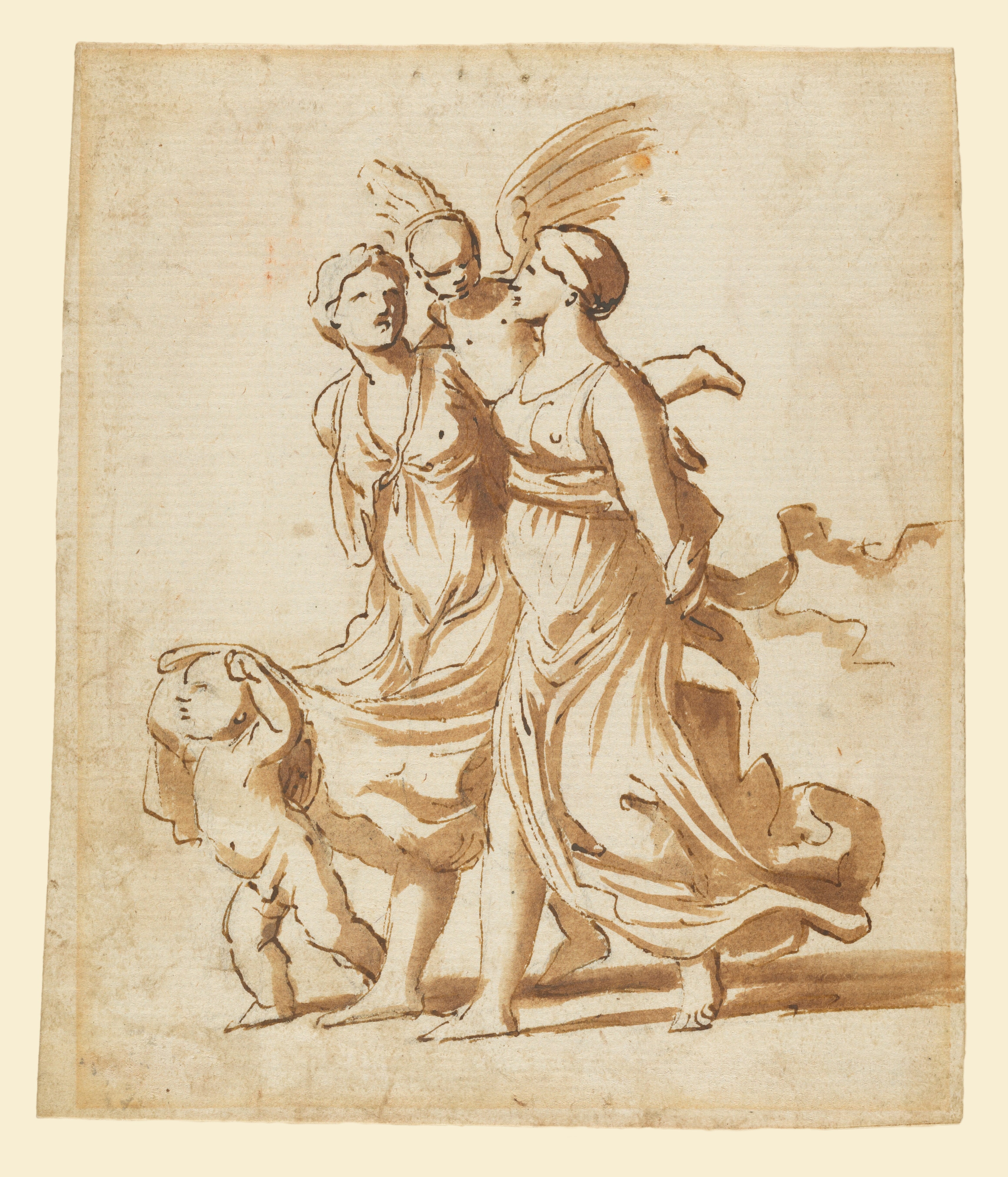 Two Young Women with Putti