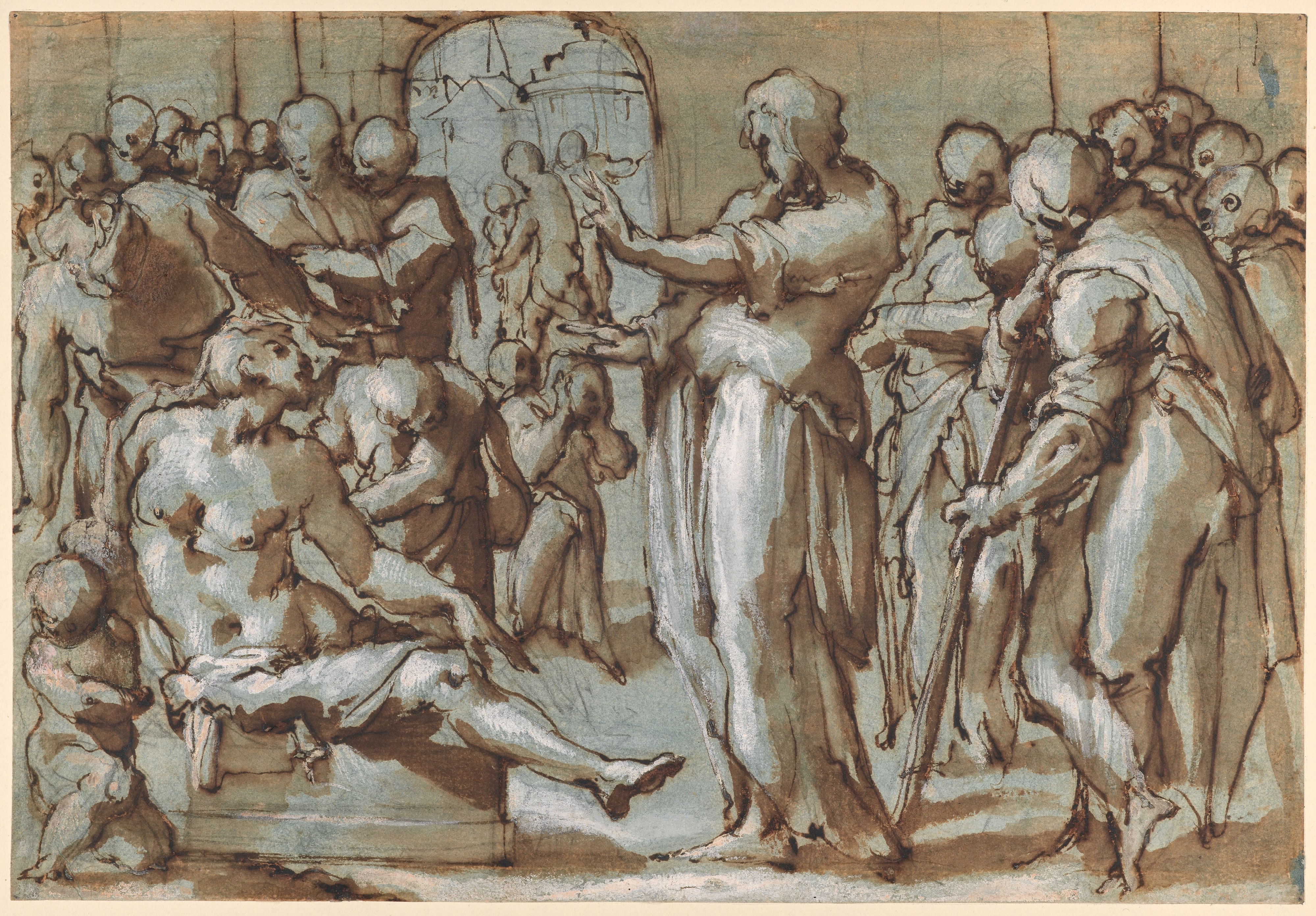 Raising of the Son of the Widow of Naim (recto); Madonna and Child with Saints (verso)