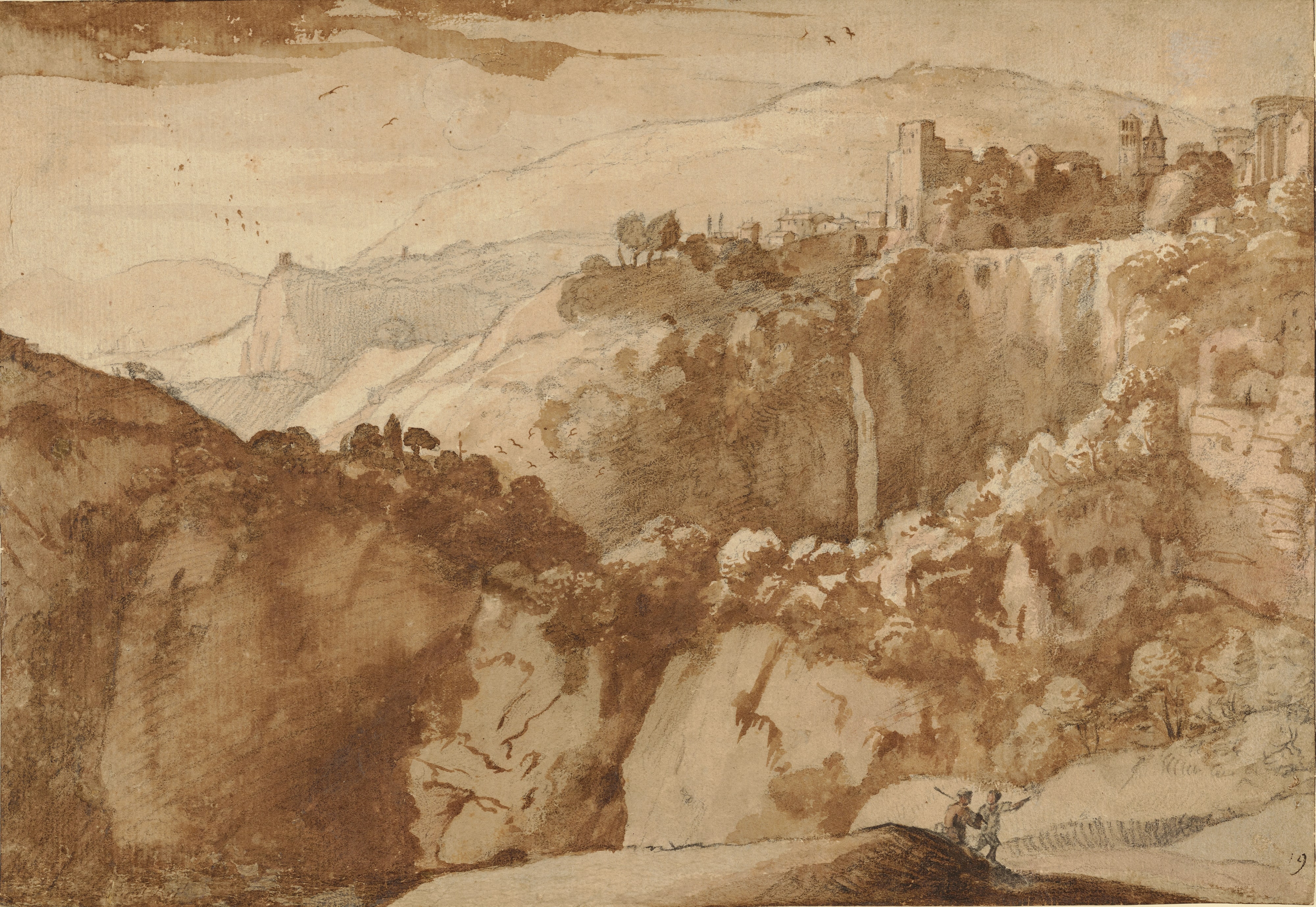 View of Tivoli (recto); View of Tivoli (verso)