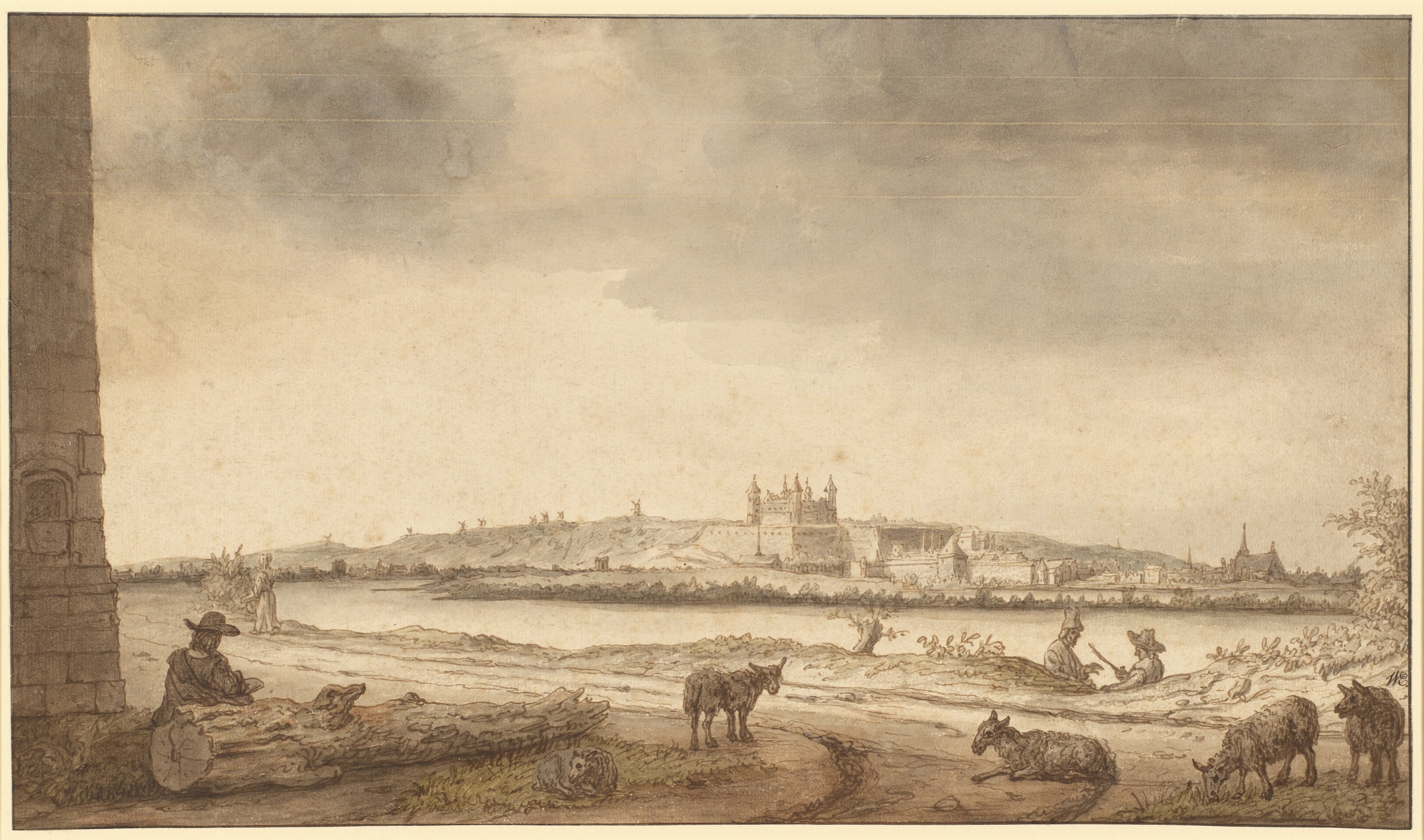 The Town and Castle of Saumur from across the Loire