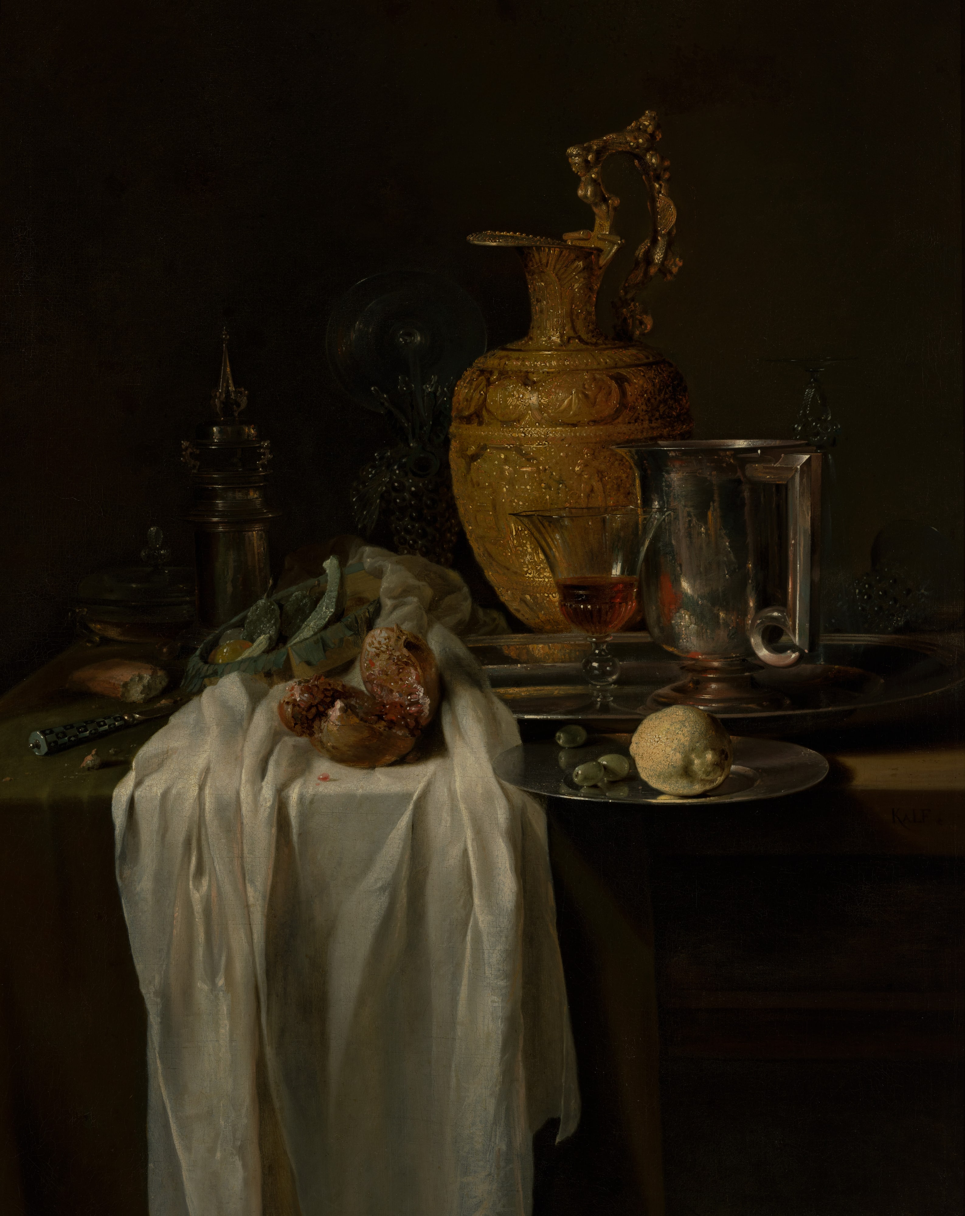 Still Life with Ewer, Vessels, and Pomegranate