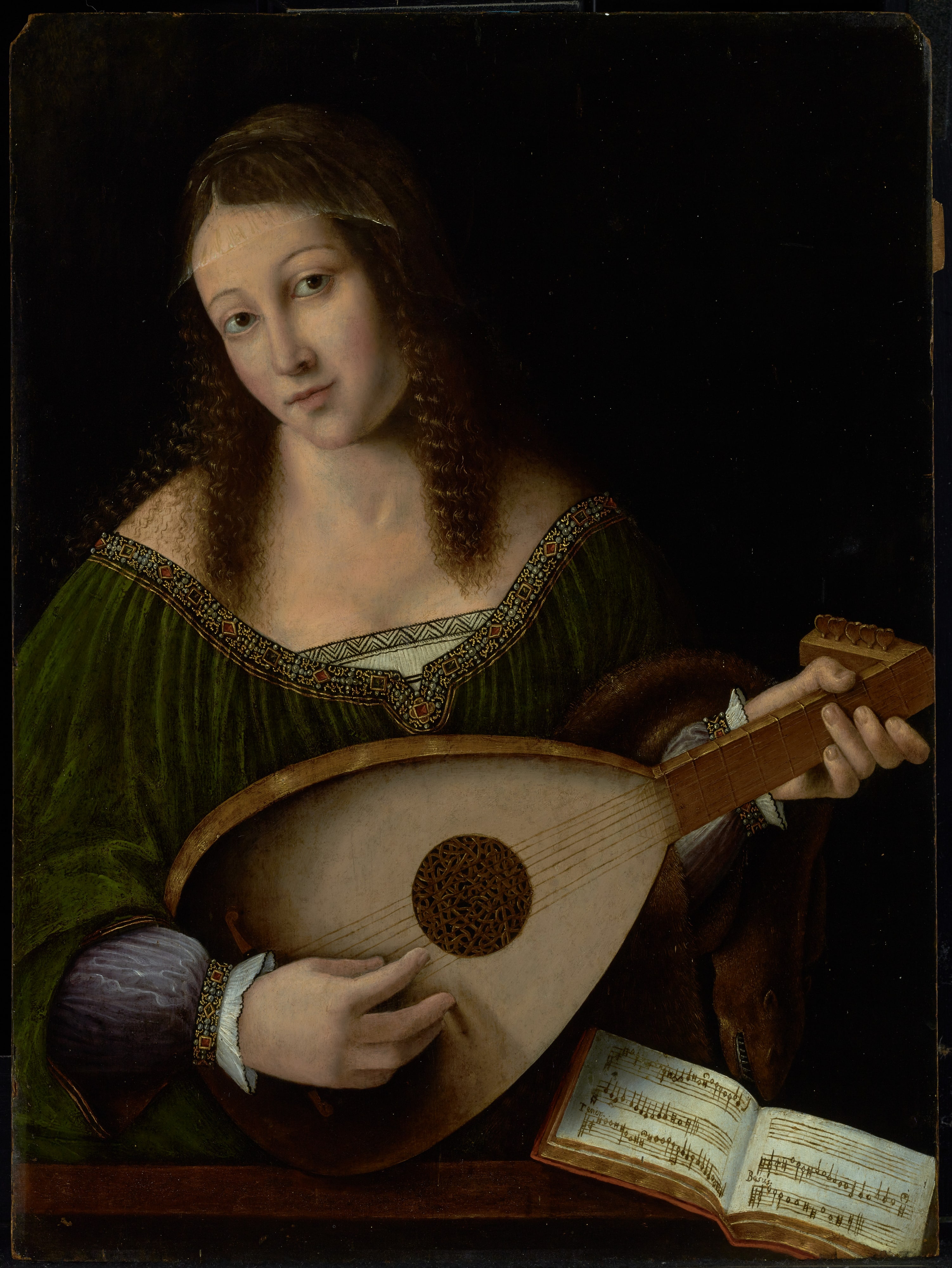 Lady Playing a Lute