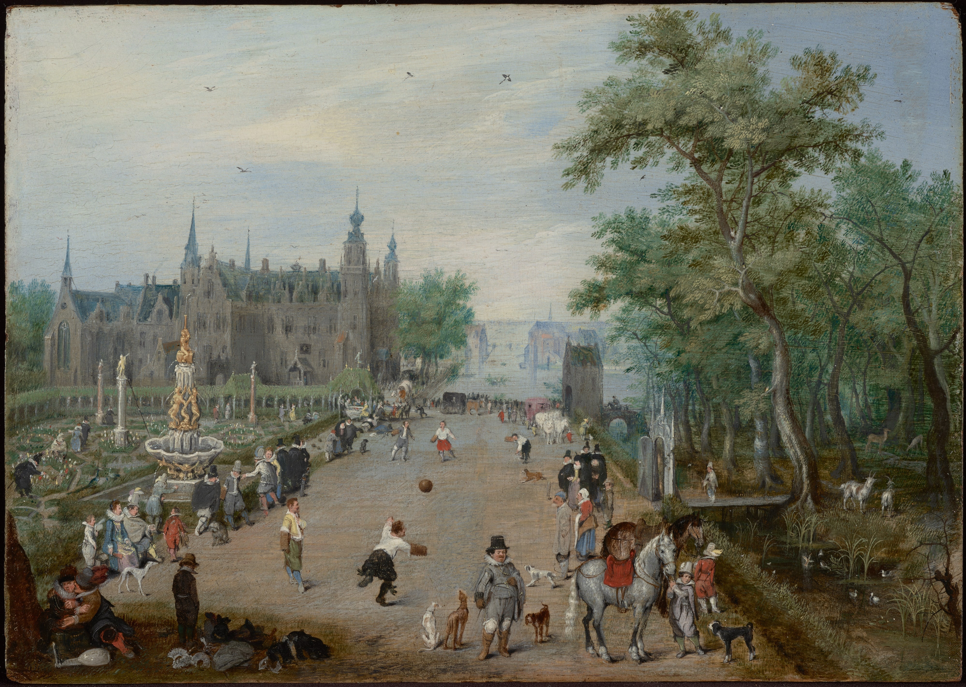 A Ball Game Before a Country Palace