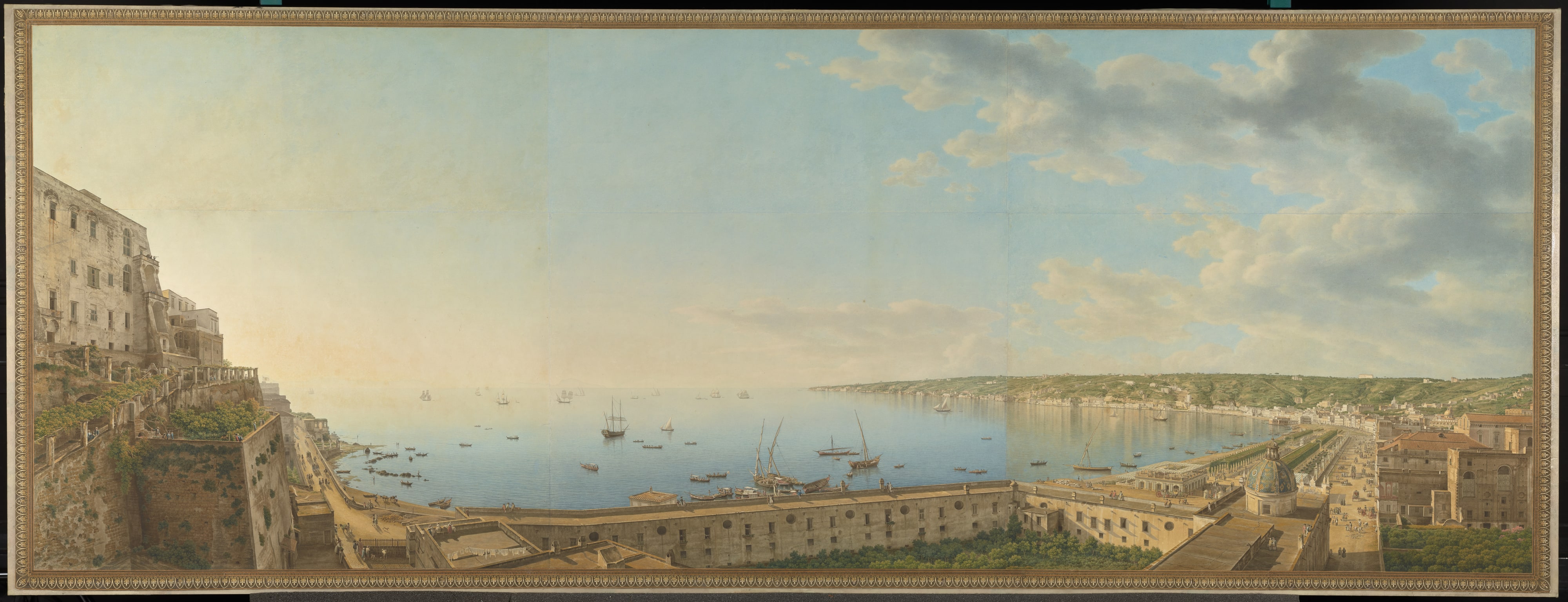 A View of the Bay of Naples, Looking Southwest from the Pizzofalcone towards Capo di Posilippo