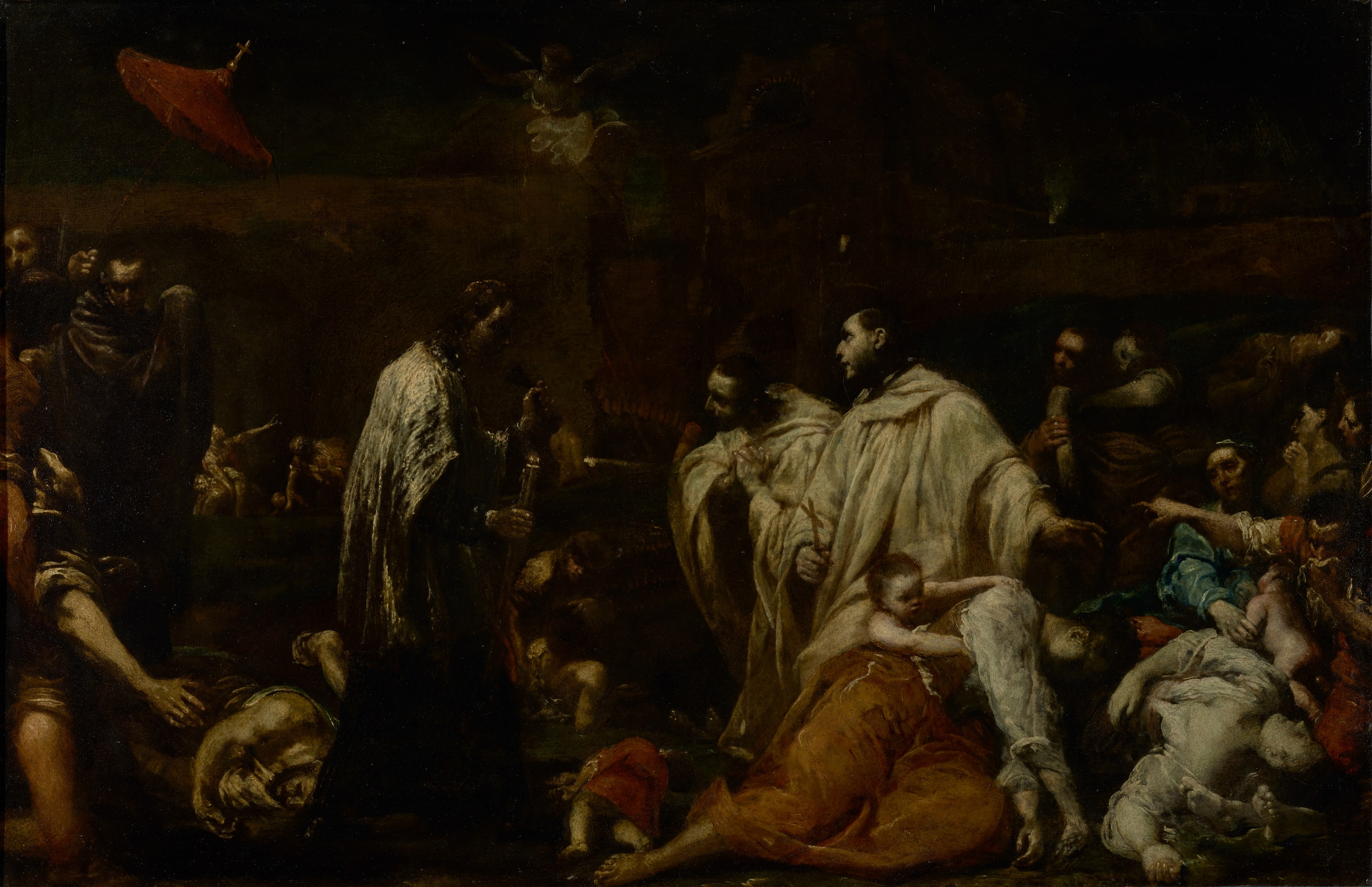 Blessed Bernard Tolomei Interceding for the Cessation of the Plague in Siena