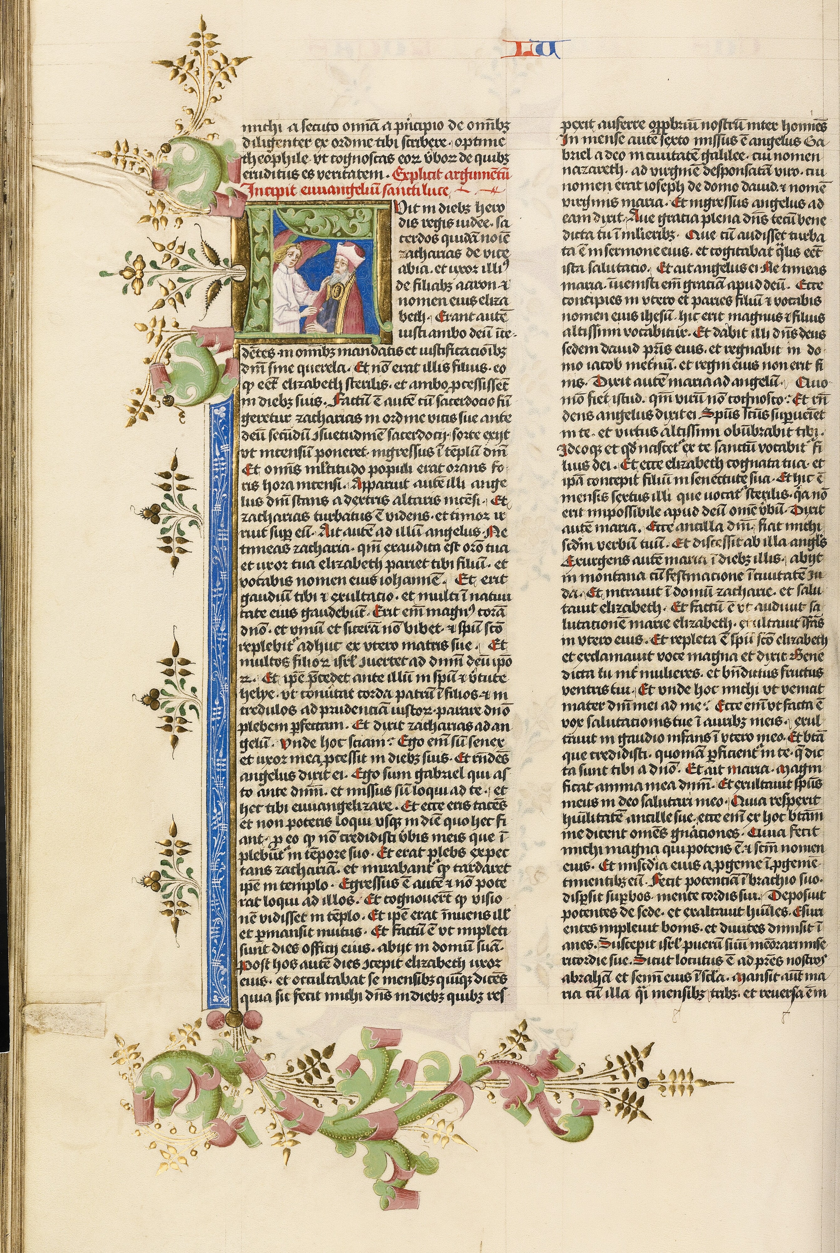 Initial F: The Annunciation to Zechariah
