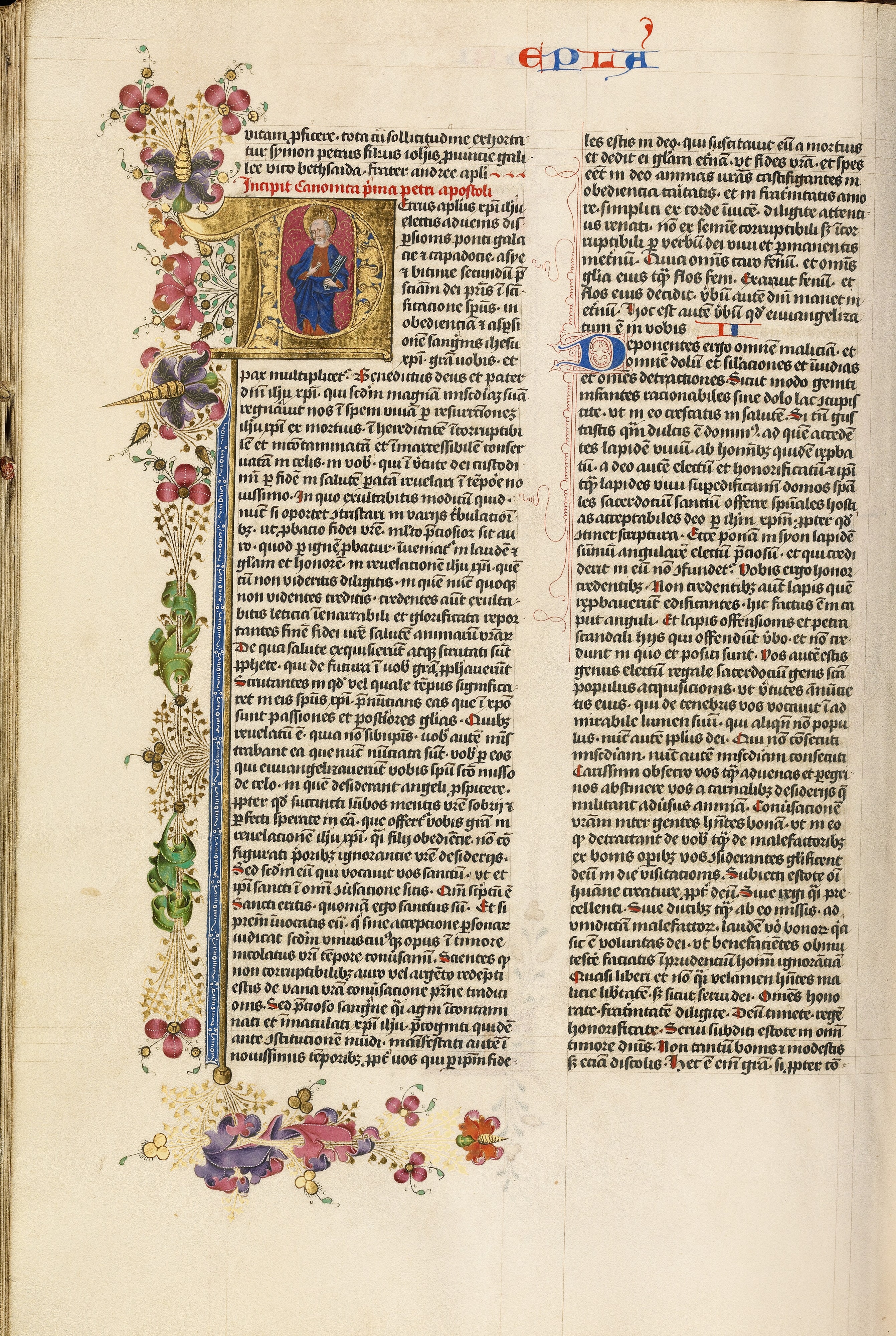 Initial P: Saint Peter