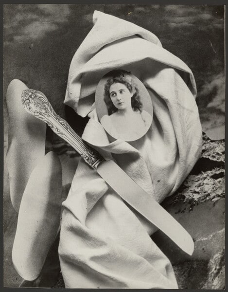 [Composition with butter knife]