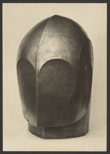 [Abstract sculpture of head]