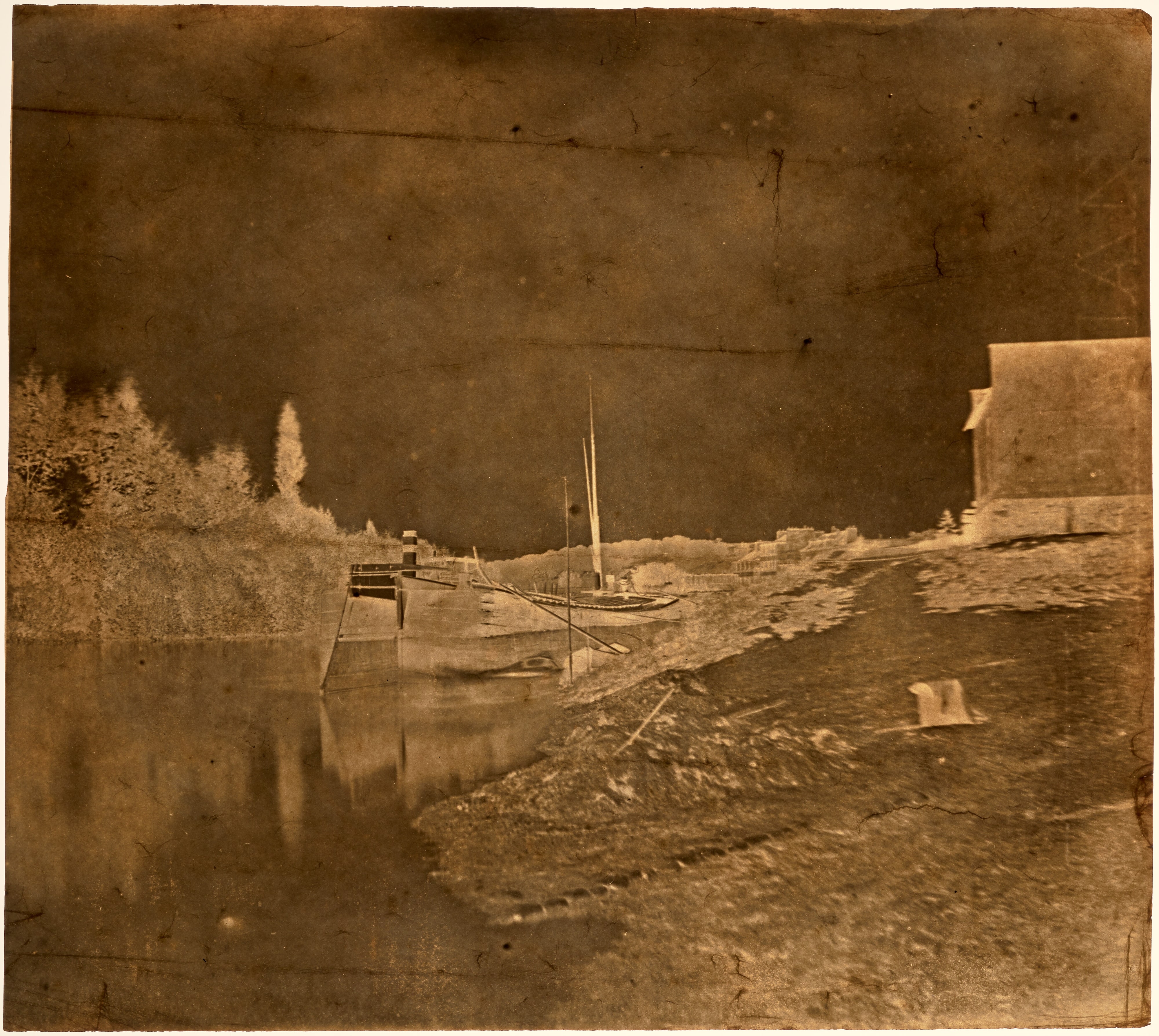 [Sèvres et ses environs: River Landscape with Boat]