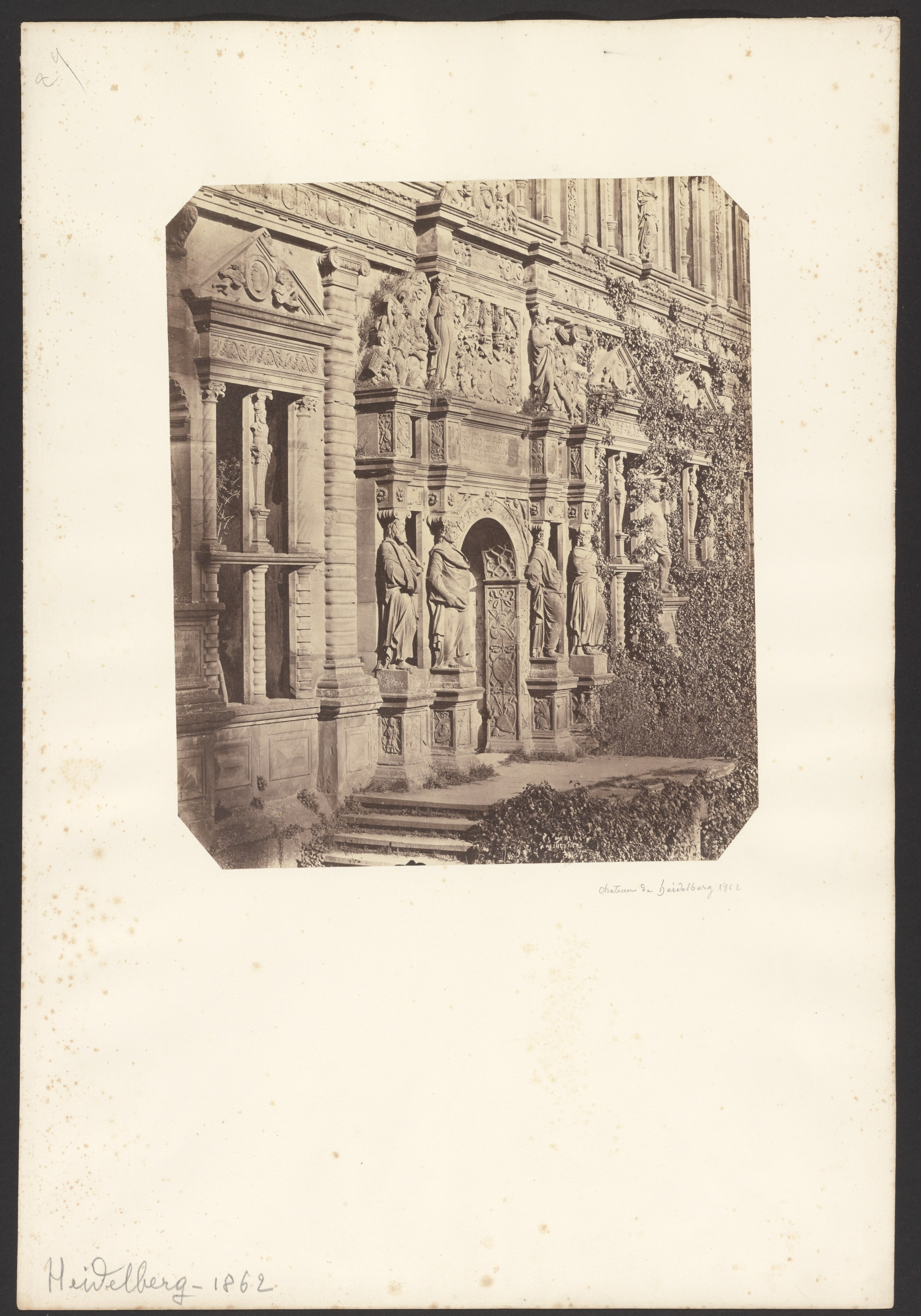 [Exterior wall of Heidelberg Castle]