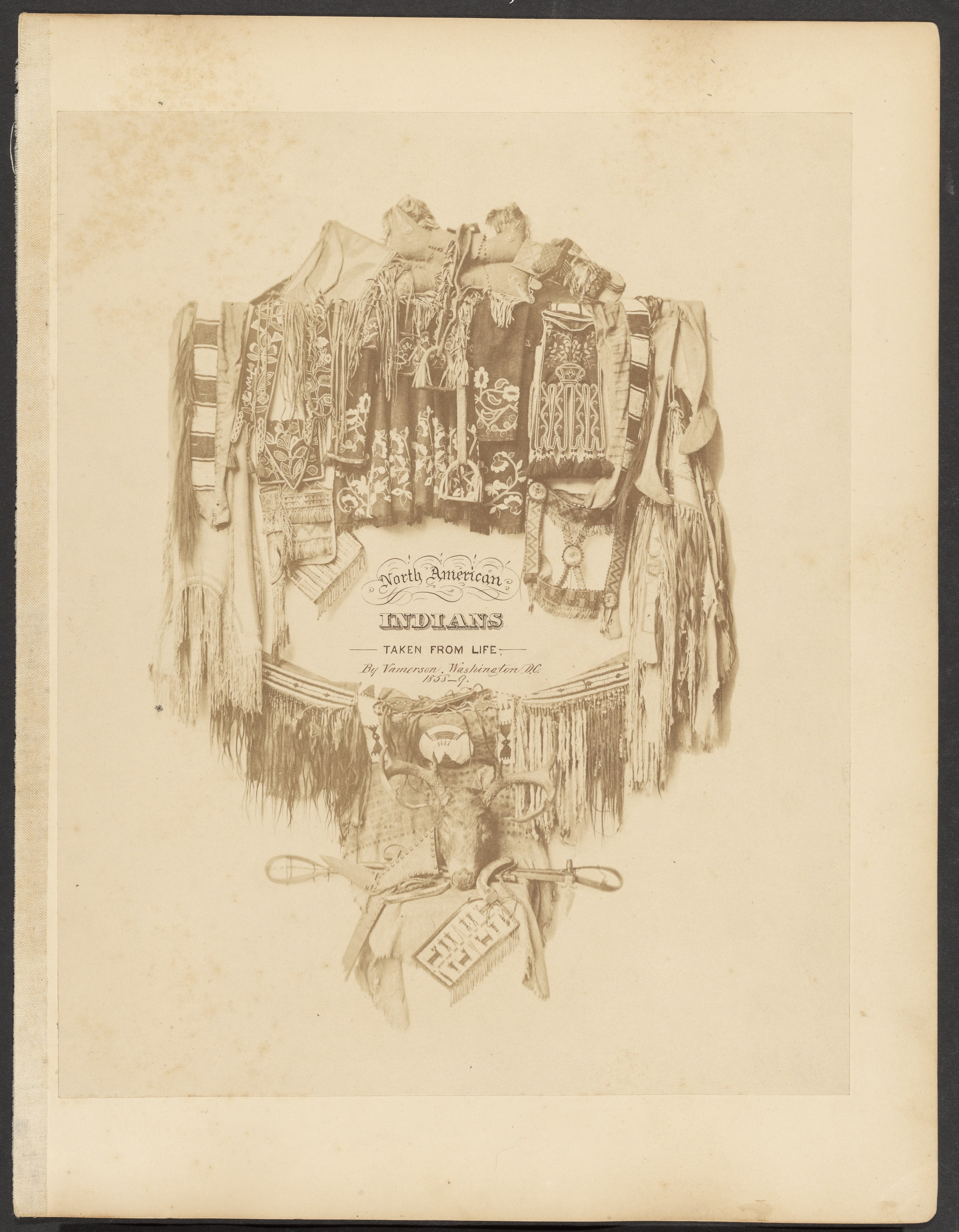 Title page for album "North American Indians"