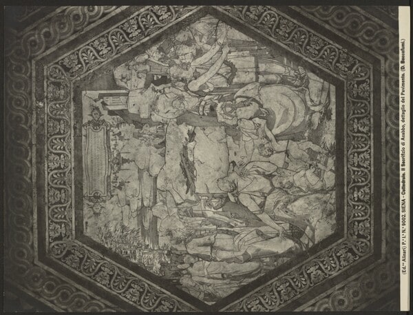 Mosaic floor, the Sacrifice of Acabbo, Siena Cathedral
