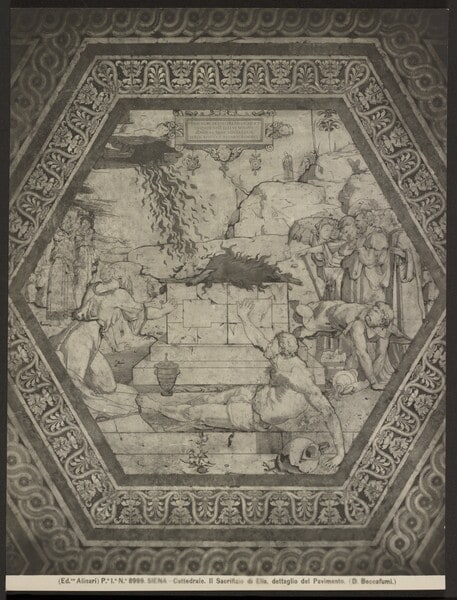 Mosaic, Elijah's Sacrifice, Siena Cathedral
