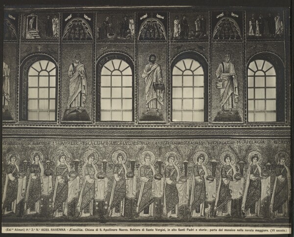 Mosaic, Holy Virgins, Church of St. Apollinare Nuovo, Ravenna