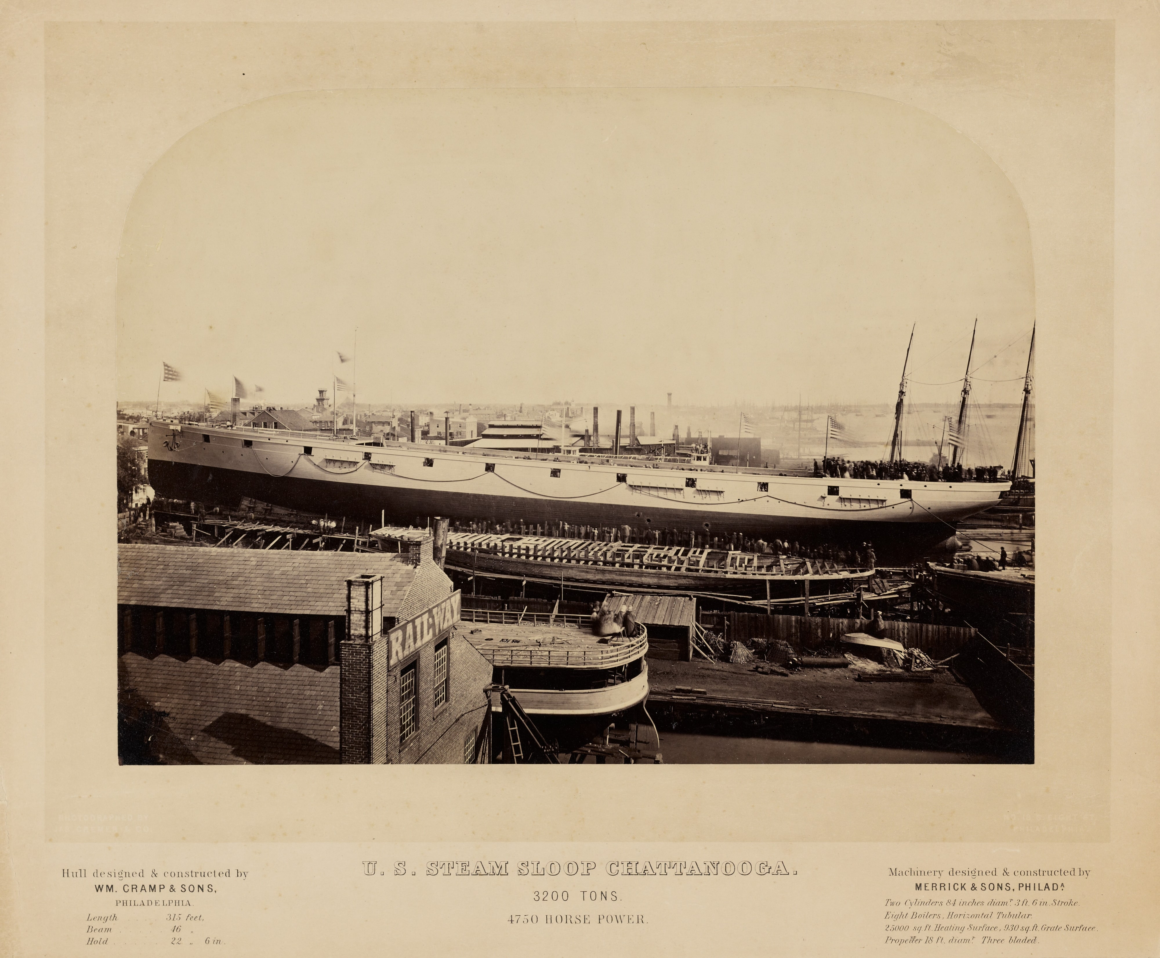 U.S. Steam Sloop Chattanooga.