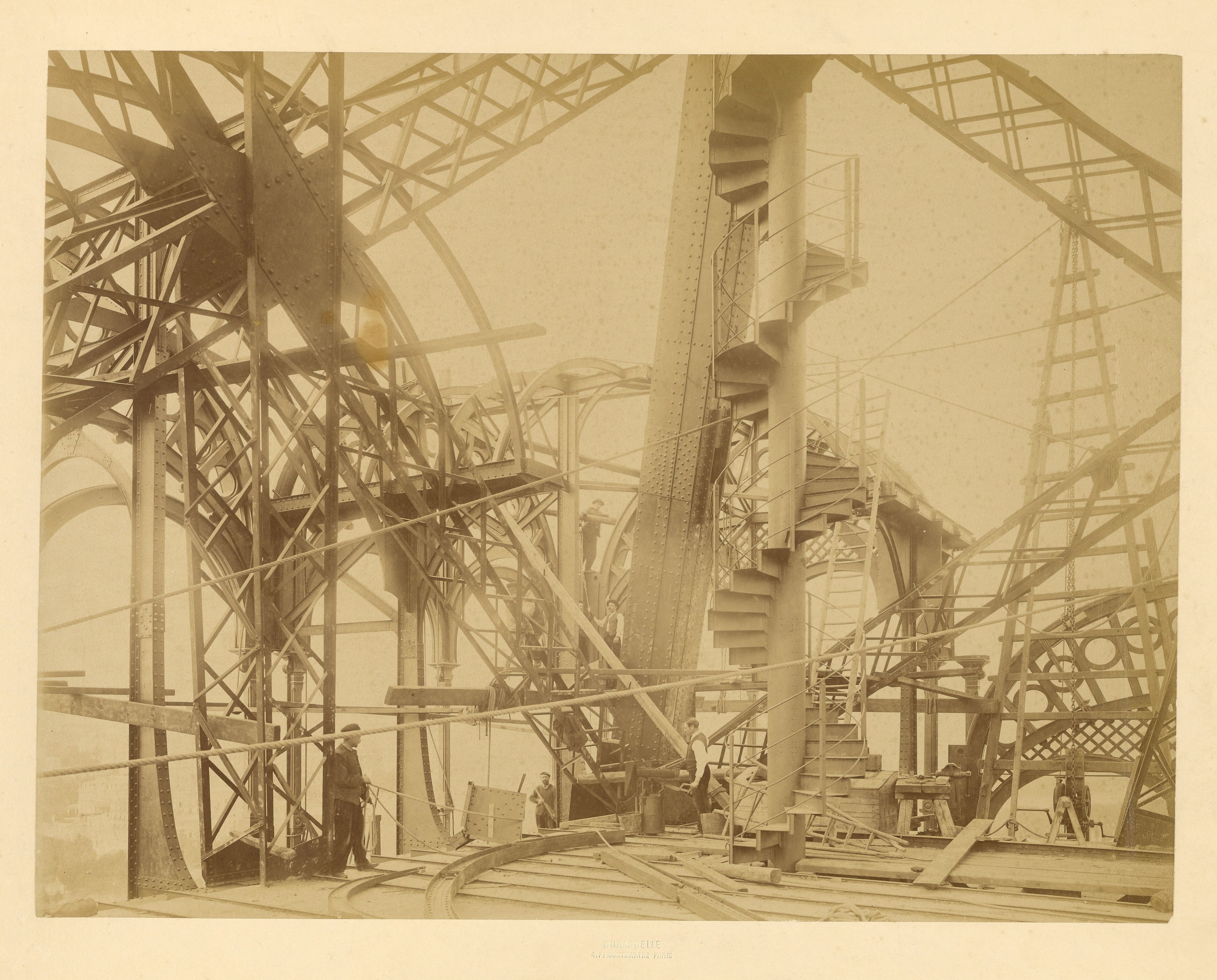 Staircase and workers