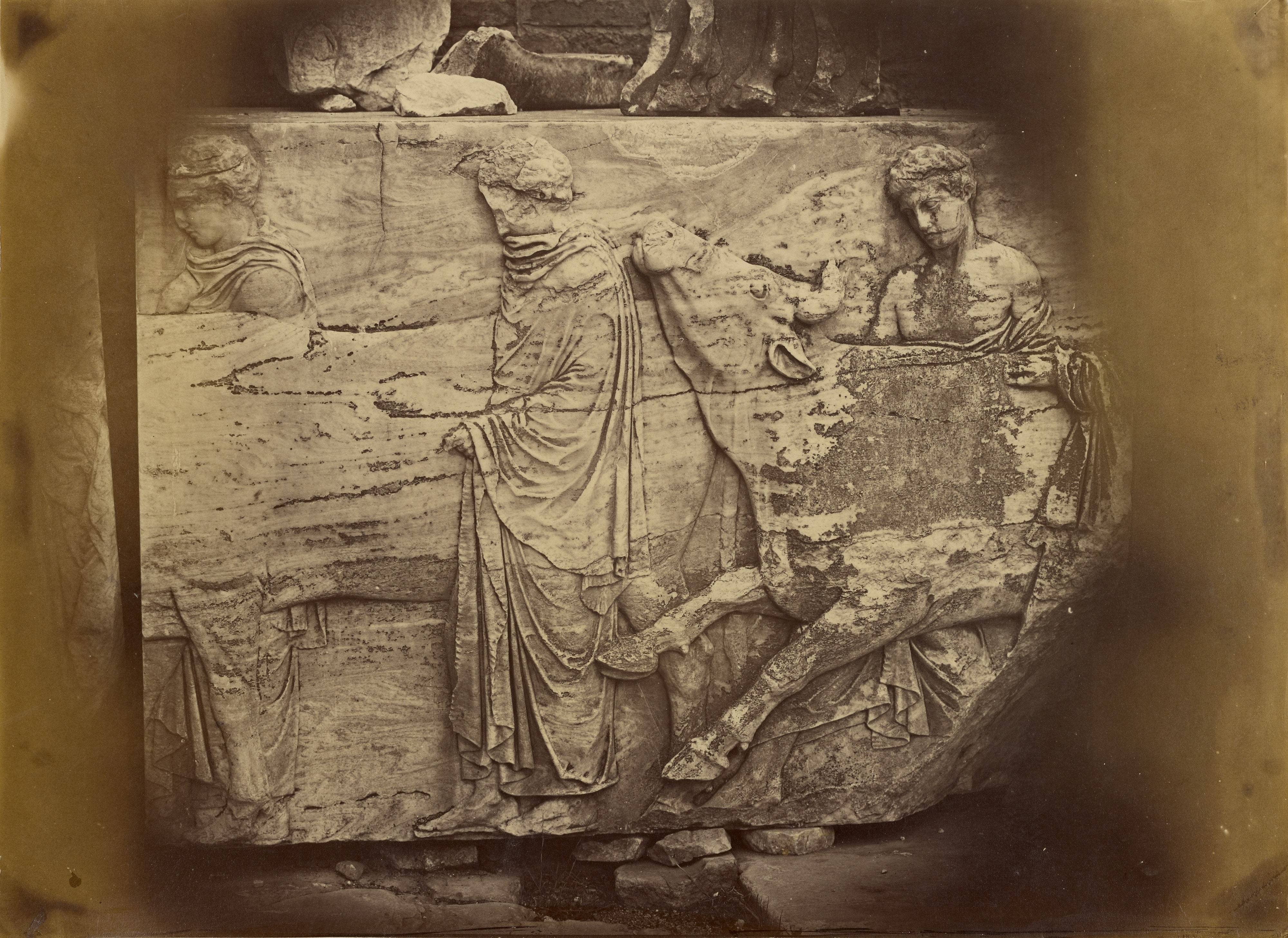 [Athens - sculptural fragment, Parthenon frieze]