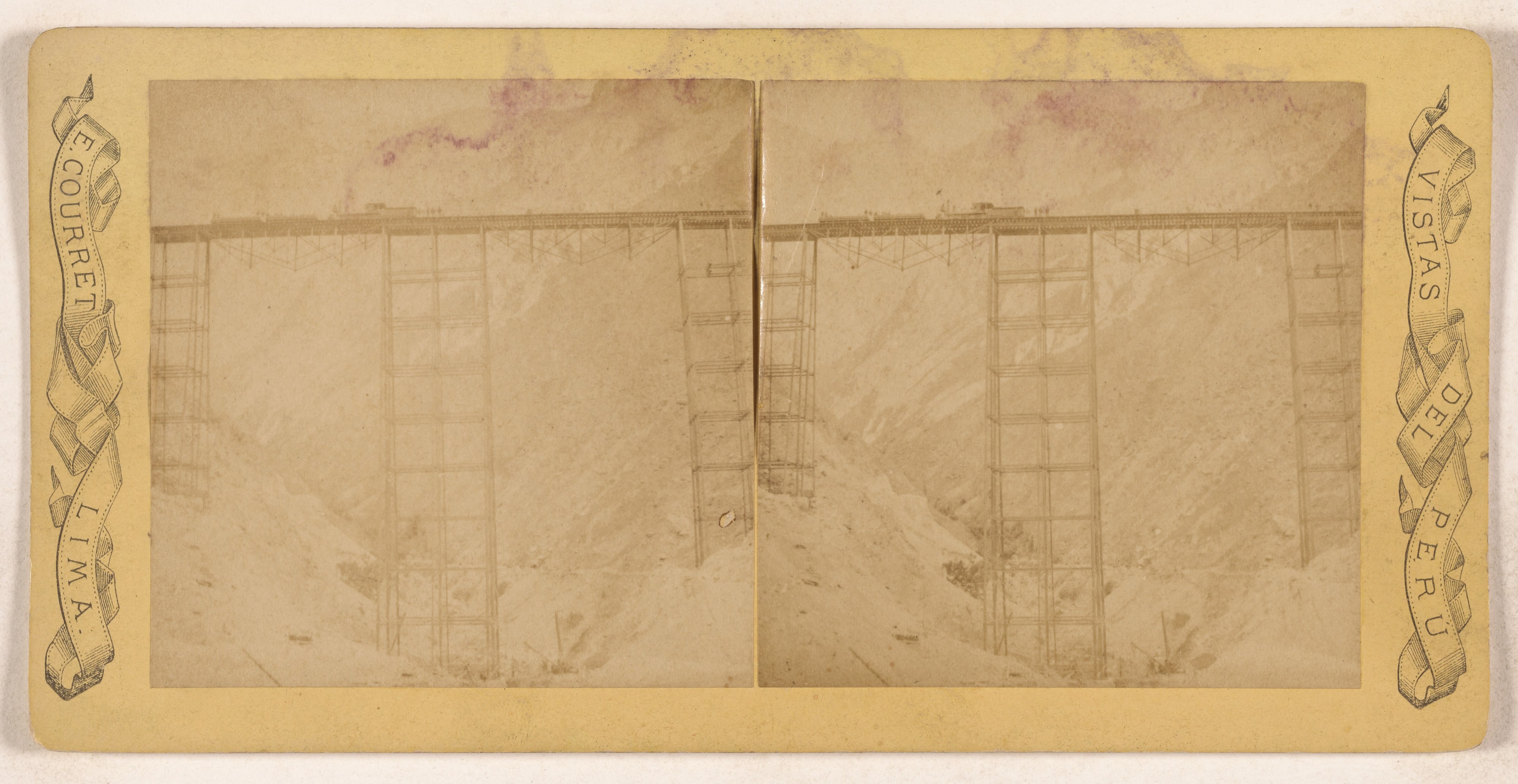 [View of train trestle, Lima, Peru]
