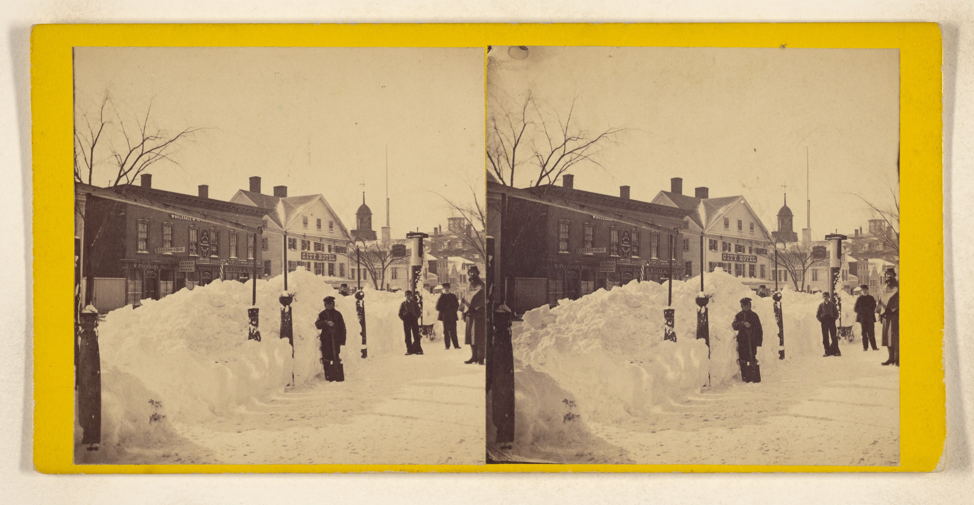[Scene in Congress Street after the Big Snow Storm, Jan. 17th 1867, Portsmouth, New Hampshire]