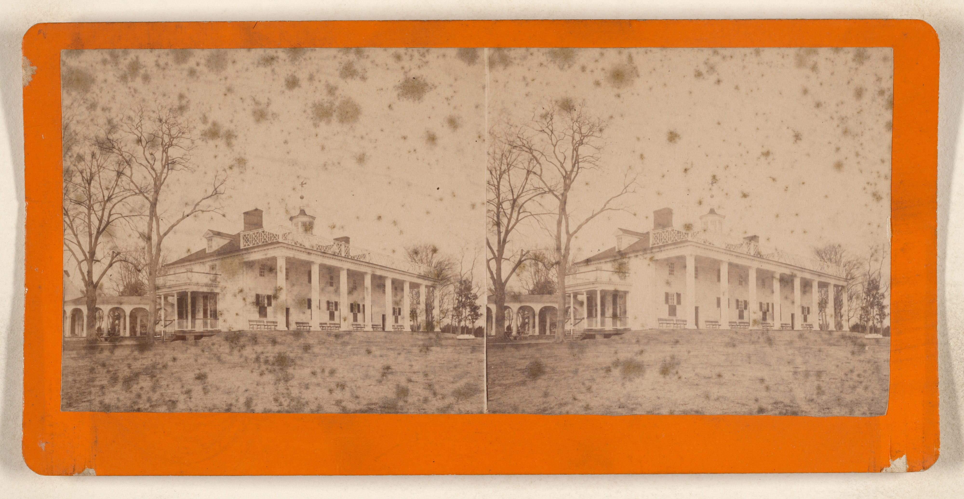 East View of Mount Vernon Mansion.