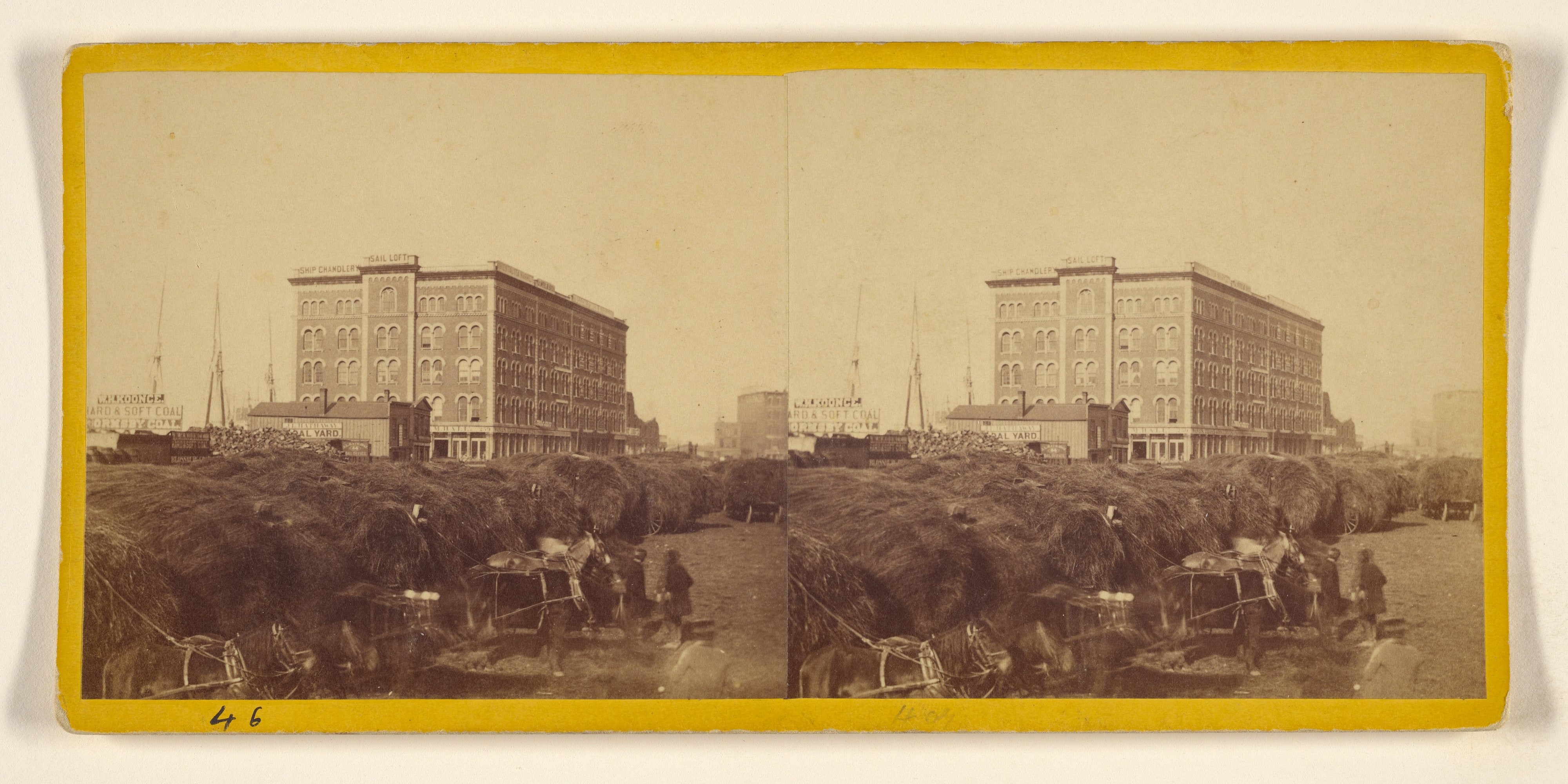 [Hay Market and Linds Block on Market Street, Chicago]