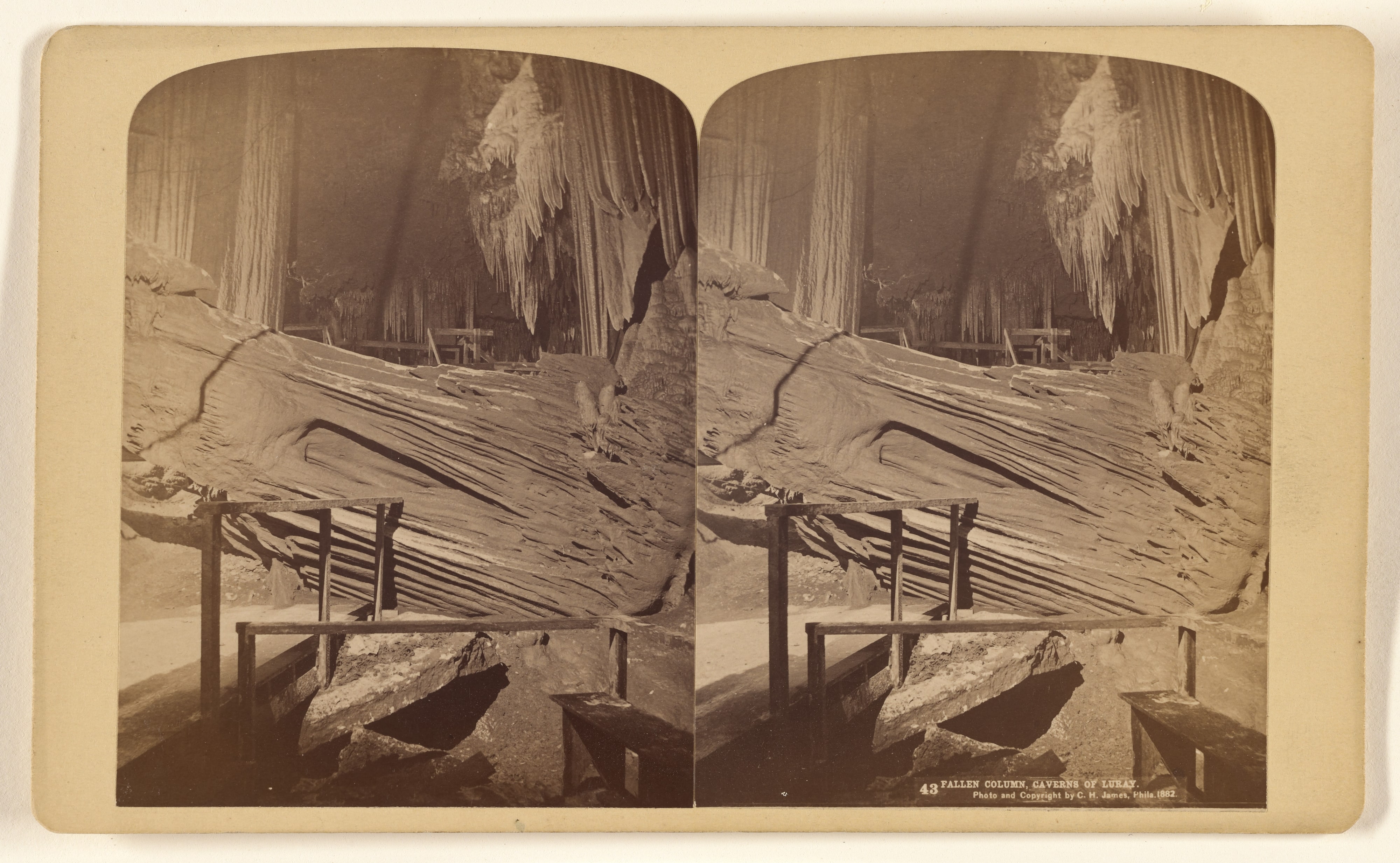 Fallen Column, Caverns of Luray [Virginia]