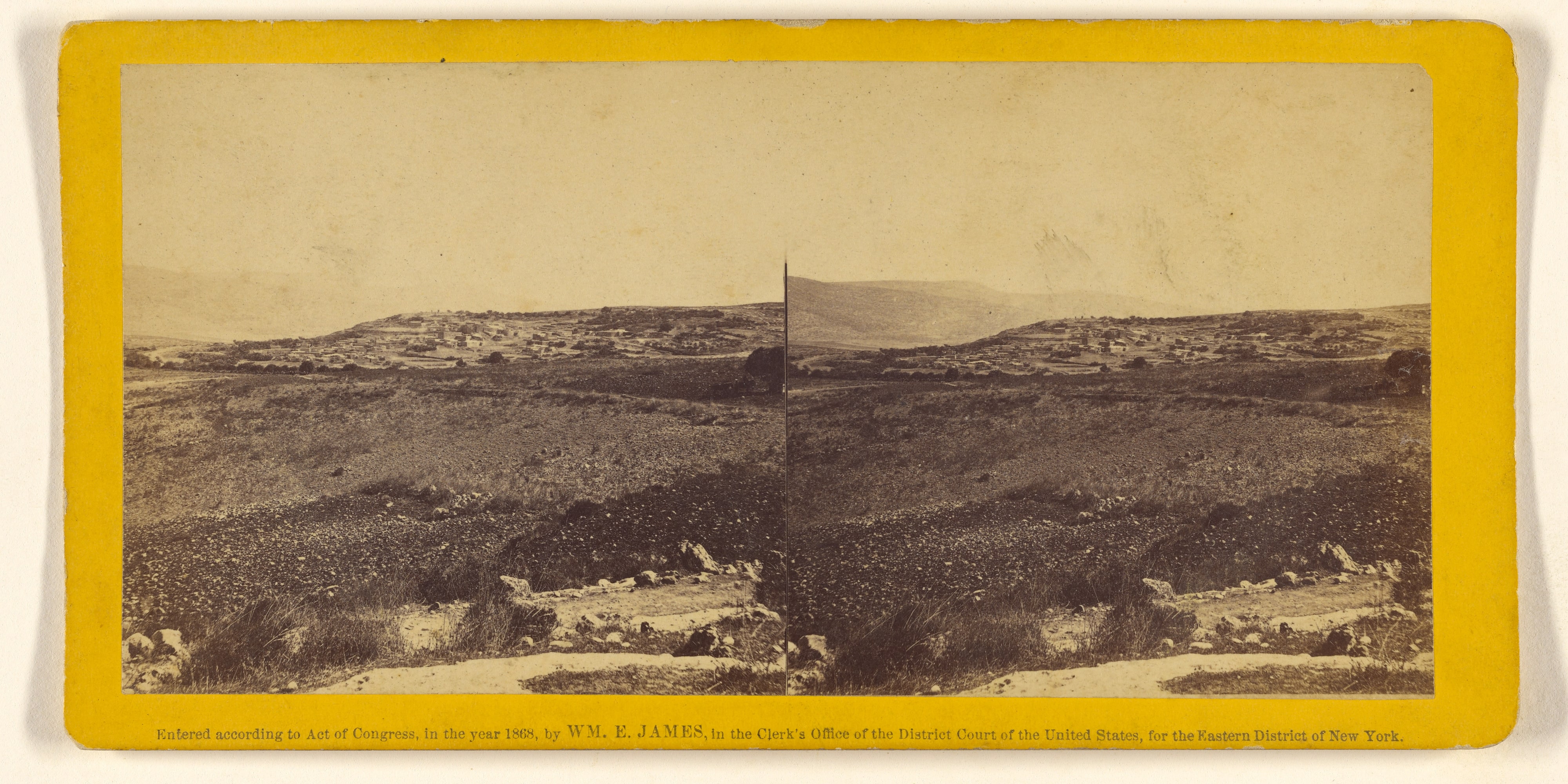 Cana of Galilee. Where at a marriage, Christ wrought his first miracle. "The conscious water saw its God and blushed."