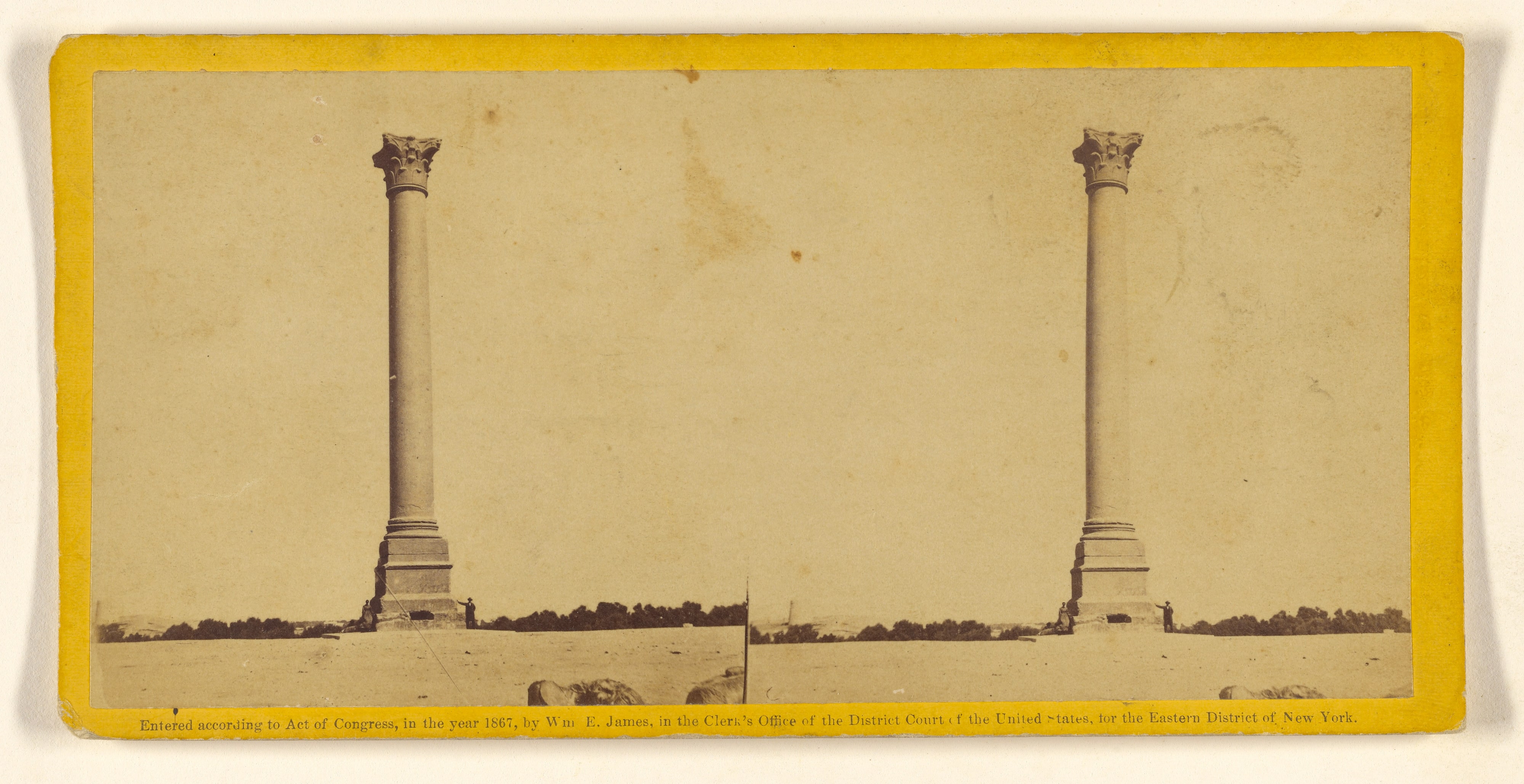 Pompey's Pillar. Alexandria, Egypt. Built of one solid shaft of red granite.