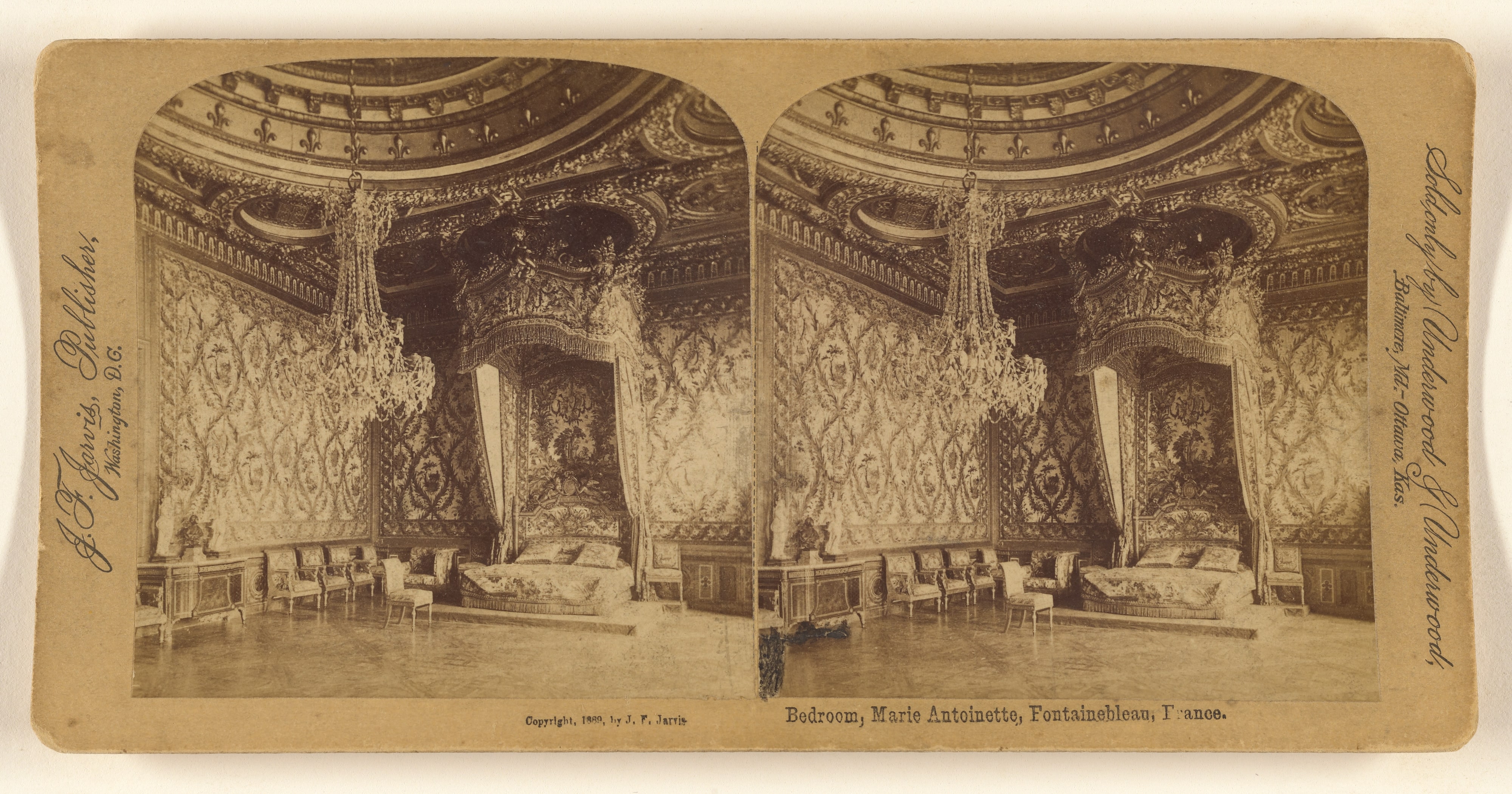 Bedroom, Marie Antoinette, Fontainebleau, France.